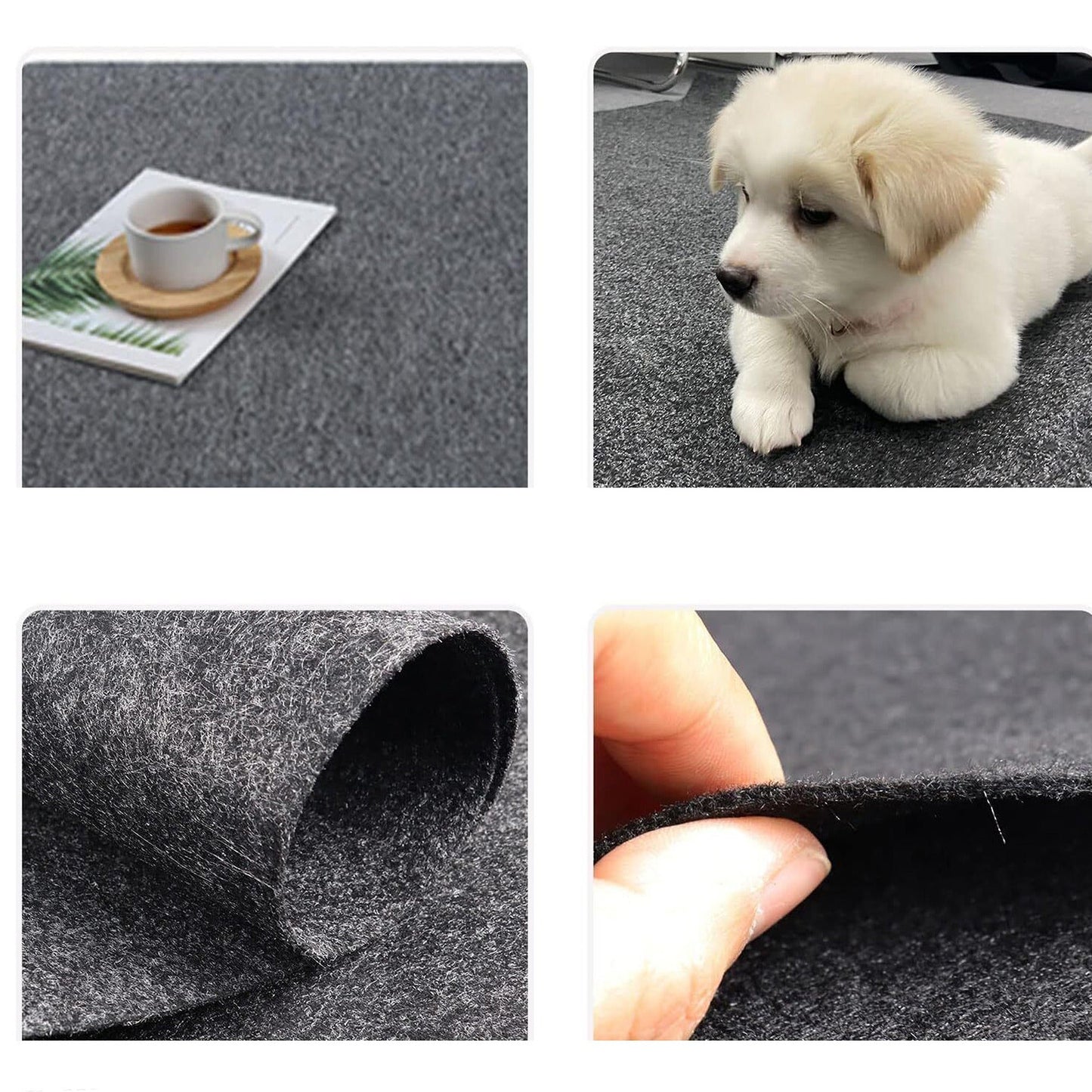 Black Automotive Grade Felt for Car and Marine Interior Carpeting