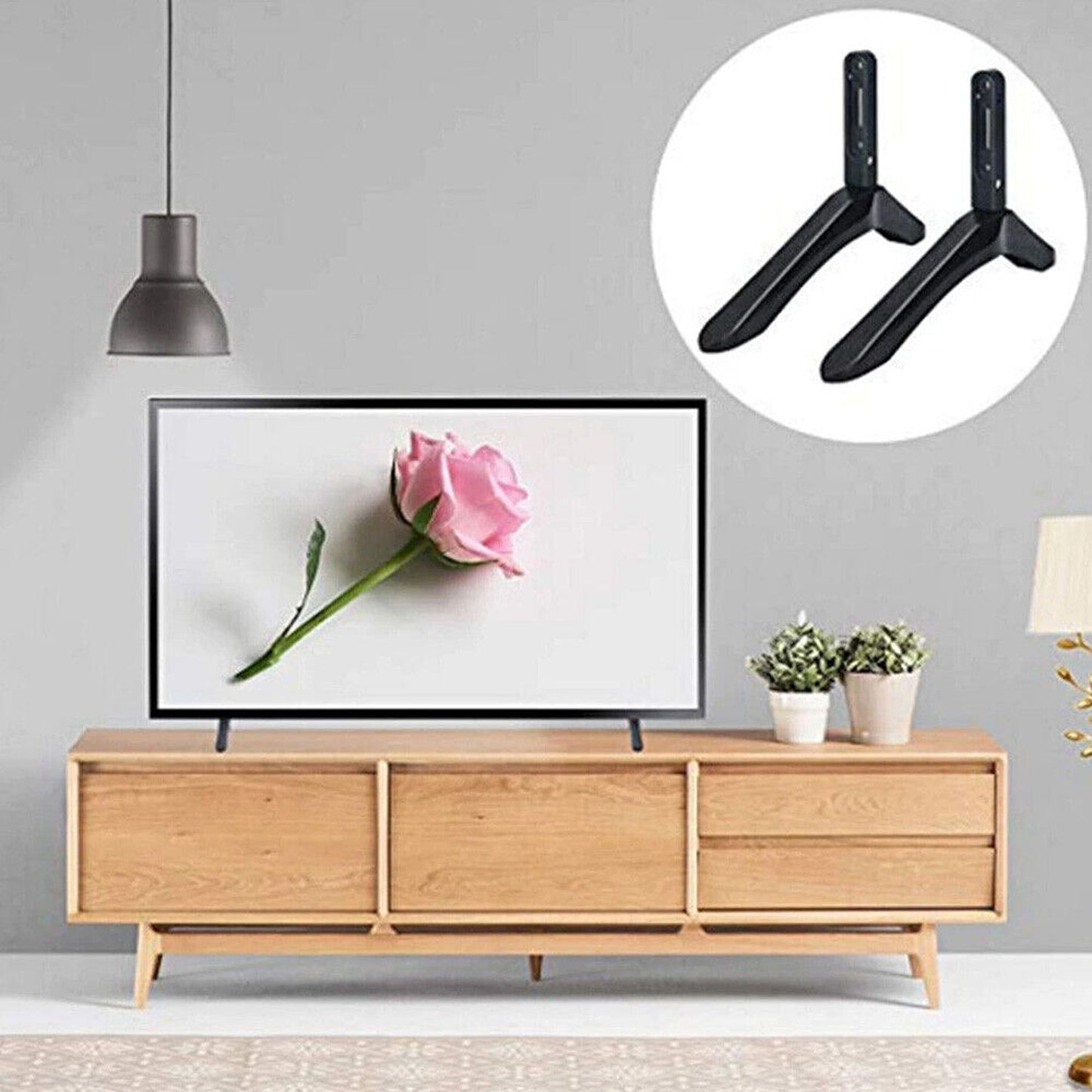 Universal Desktop TV Stand with Screws LCD Screen Pedestal