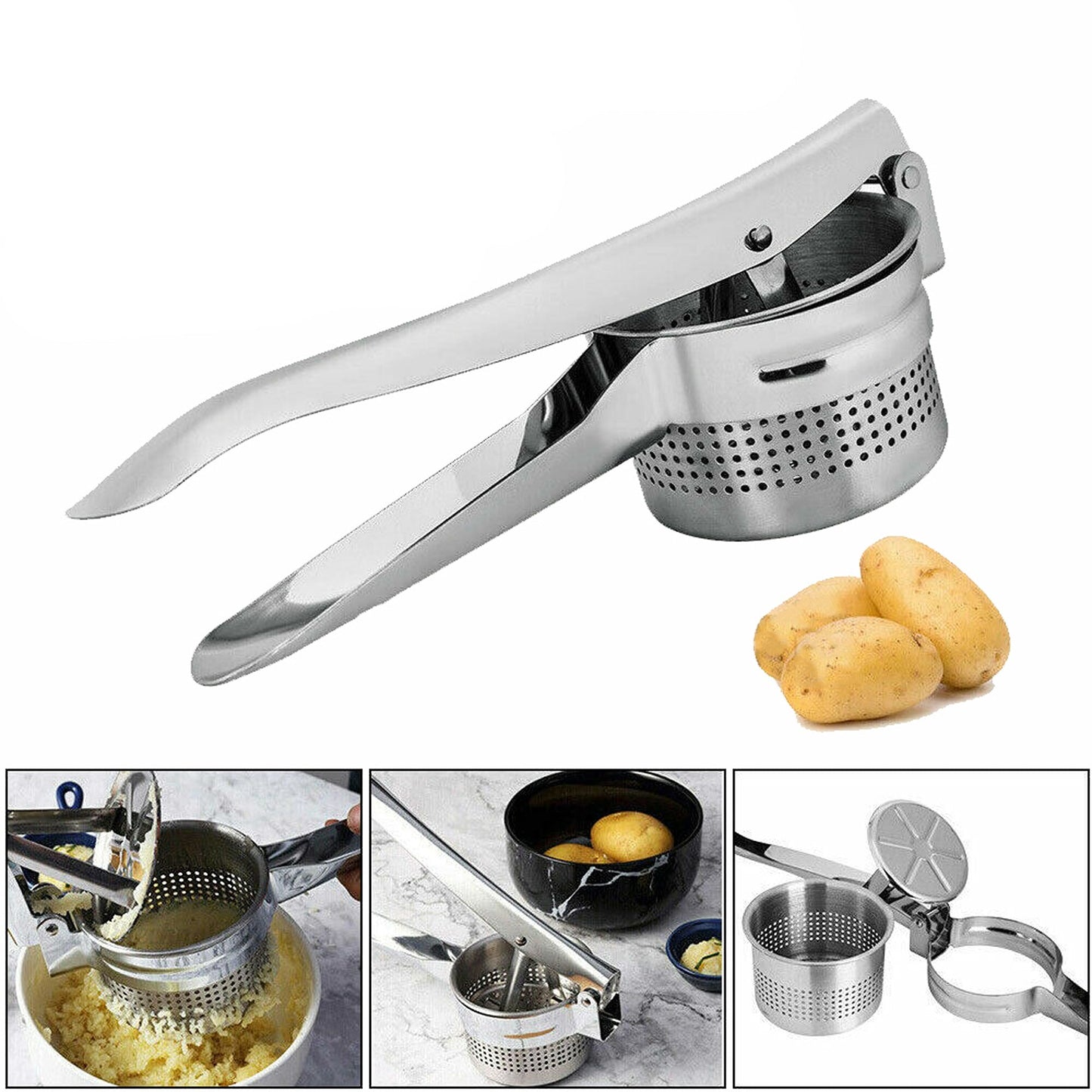 Gourmet Stainless Fruit and Vegetable Ricer Masher for Gnocchi