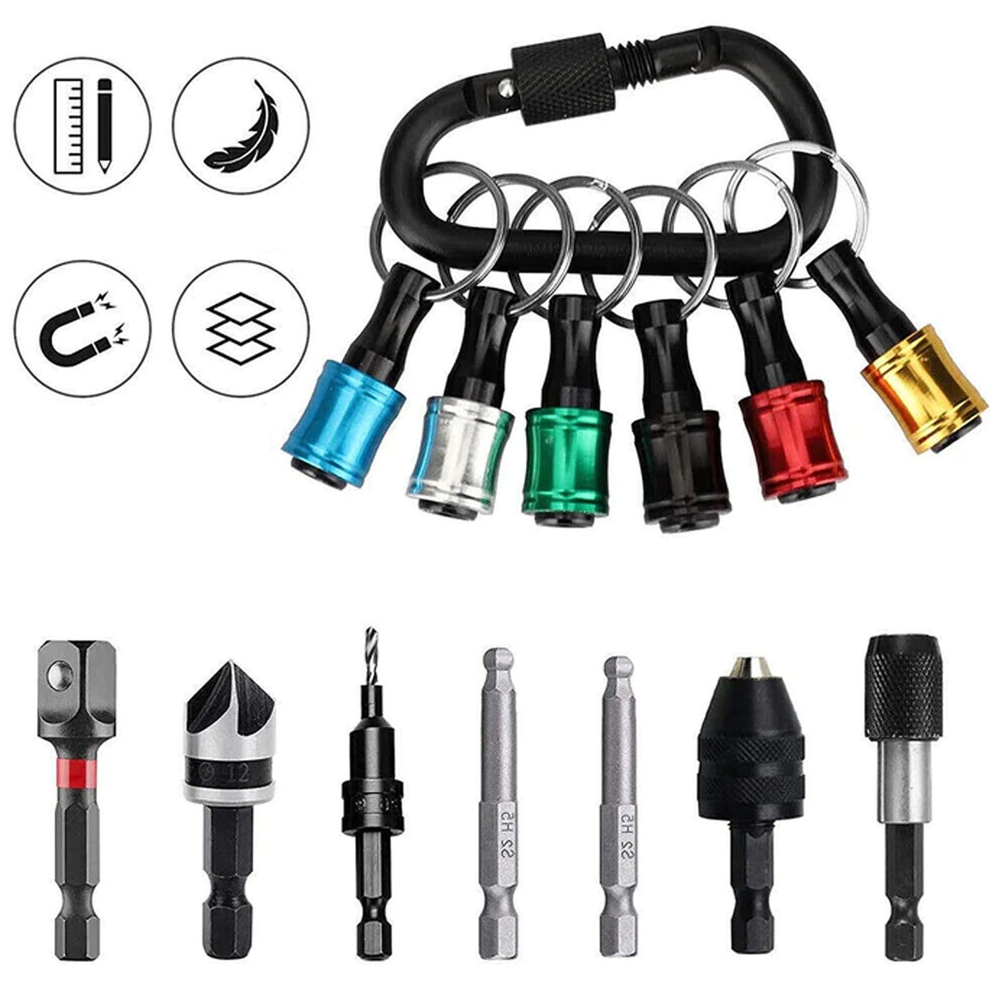 Quick Release Hex Shank Screwdriver Extension for Drill Bits