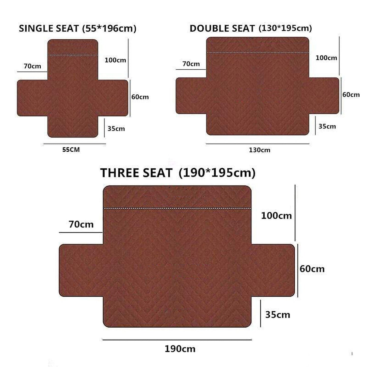 Latte Quilted Couch Covers Lounge Slipcover Seater Pet Sofa Protector Cover