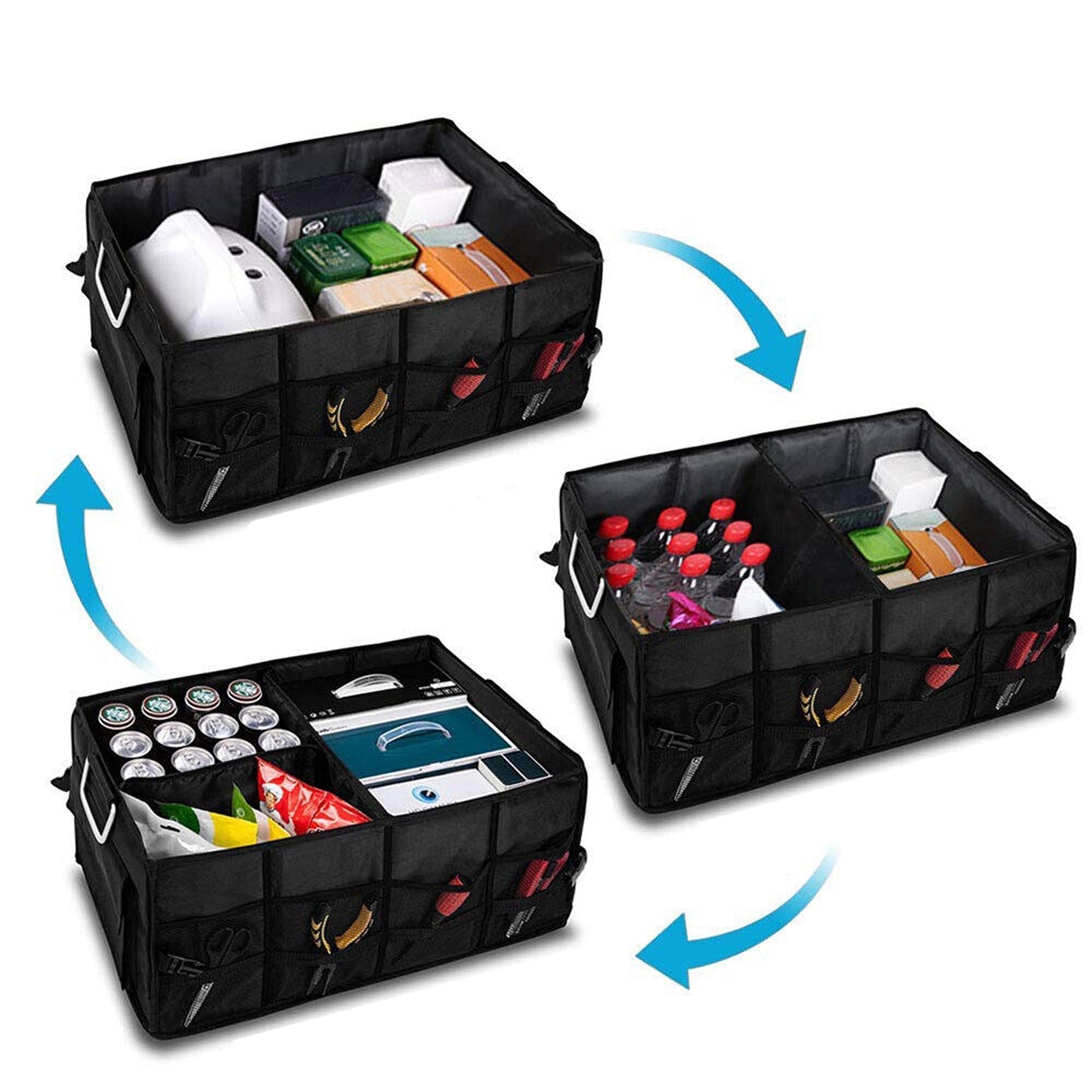 55L Large Trunk Bag Pocket Car Organiser Boot Partition