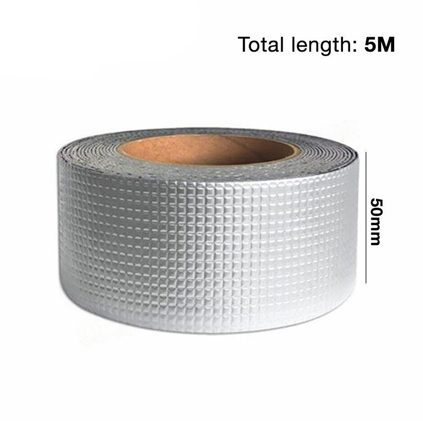 Roof Pipe Repair Waterproof Tape Butyl Rubber Aluminium Foil 50mm 5m