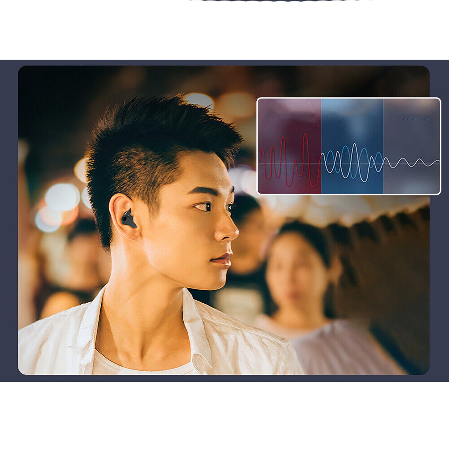 Invisible Sleep Earphones Waterproof Wireless Double Noise Cancelling