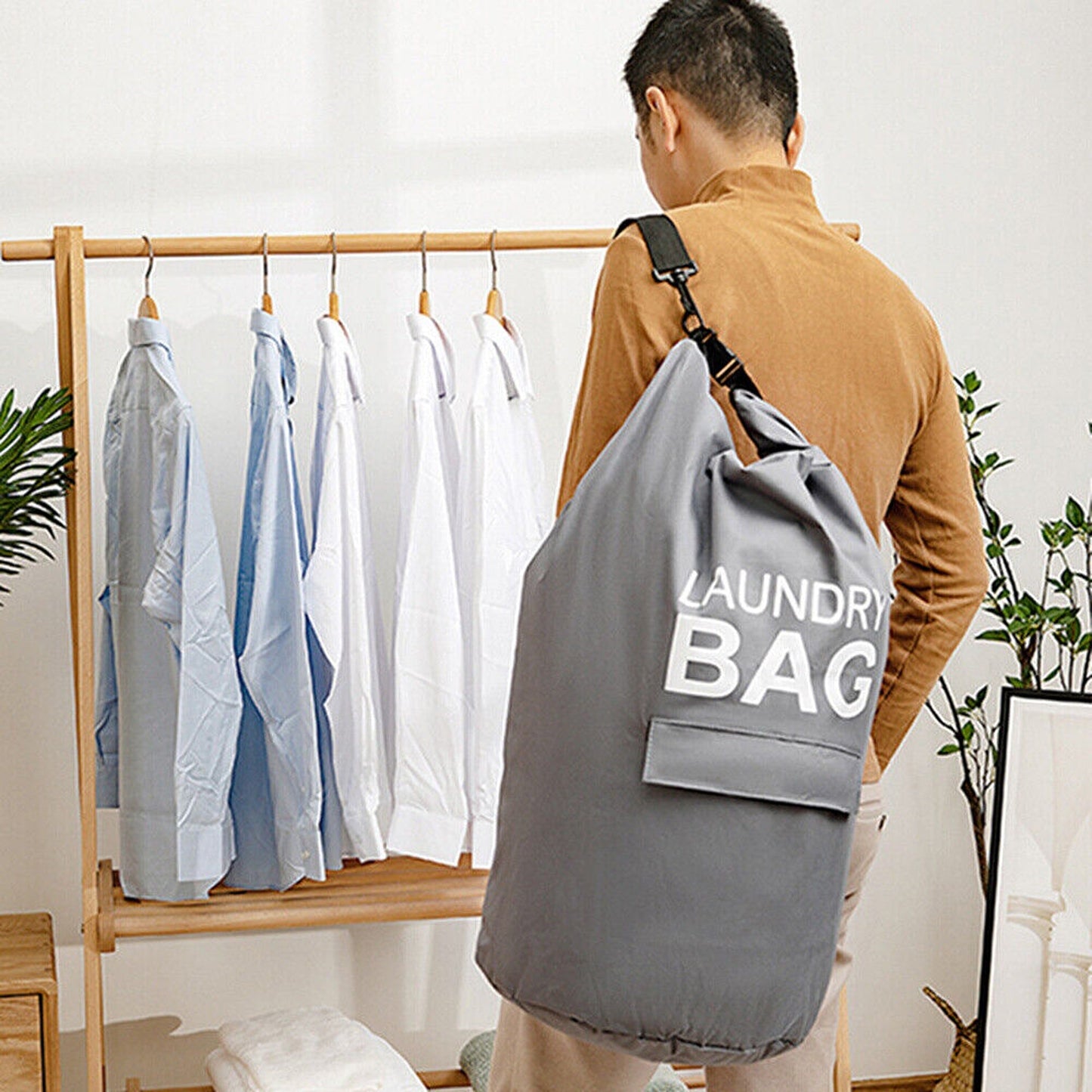 70L Oxford Foldable Laundry Bag Durable and Washable Organizer