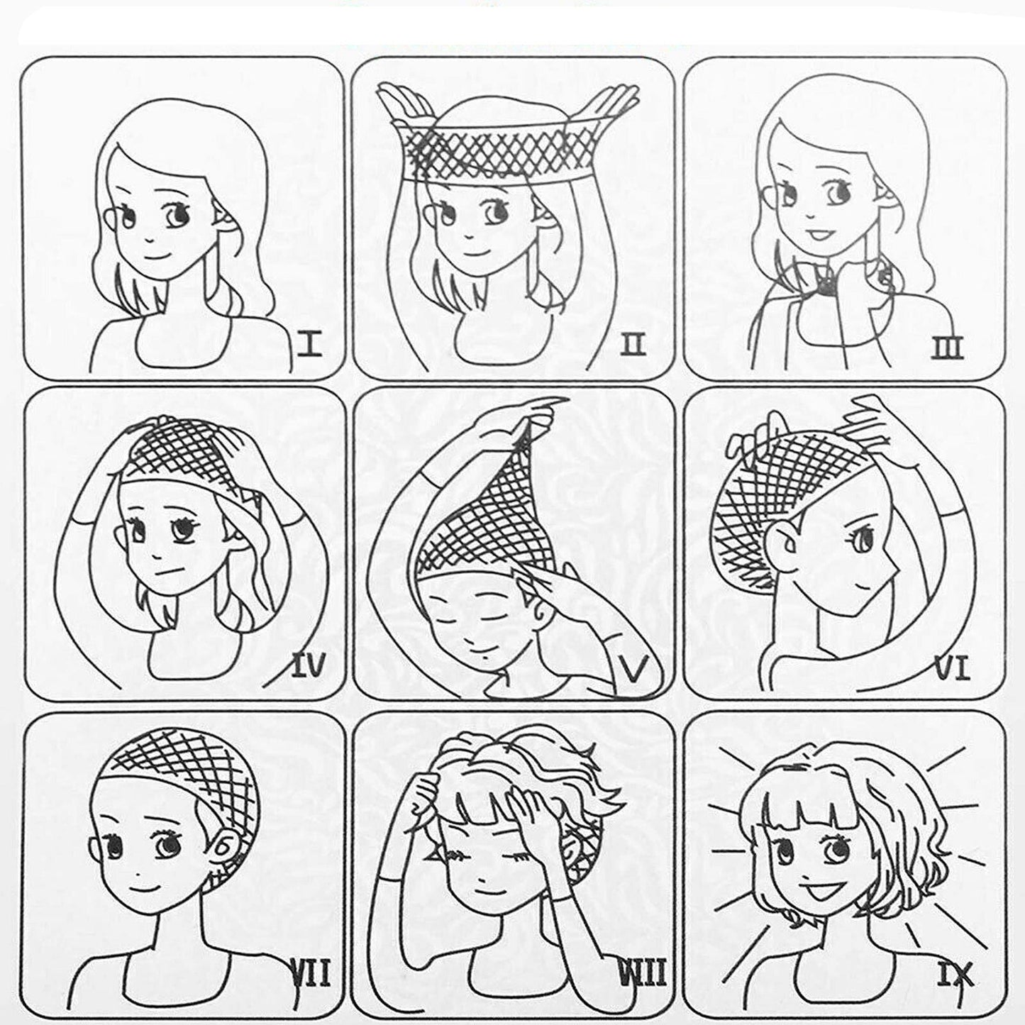4pcs Granny Costume Set with Wig for School 100 Days Celebration