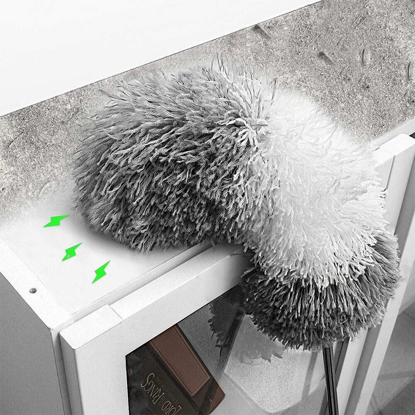 Magic Telescopic Static Feather Duster Long Handle Dust Brush 245cm