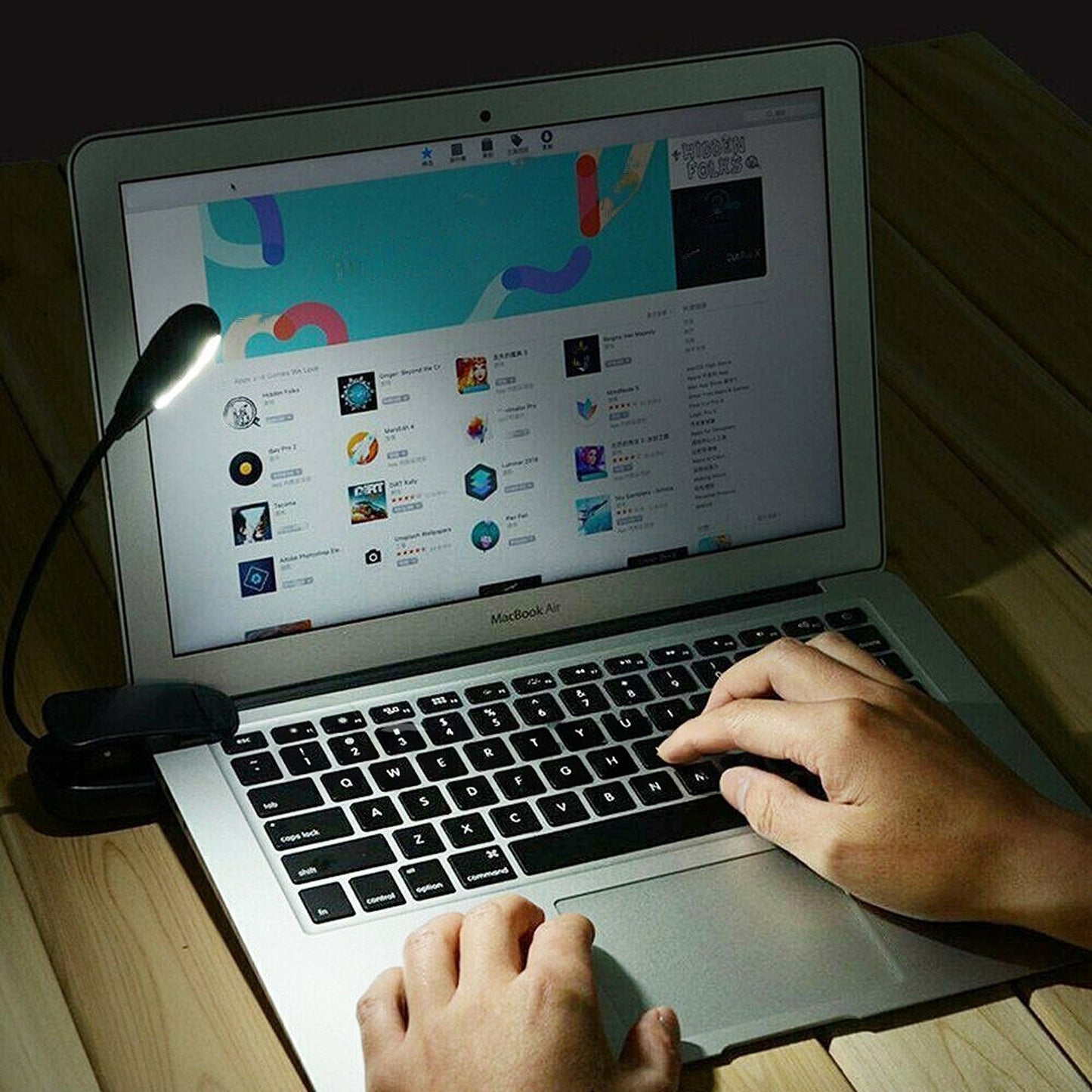 Clip On USB Rechargeable Reading Light Bed Book Lamp with 7 LED