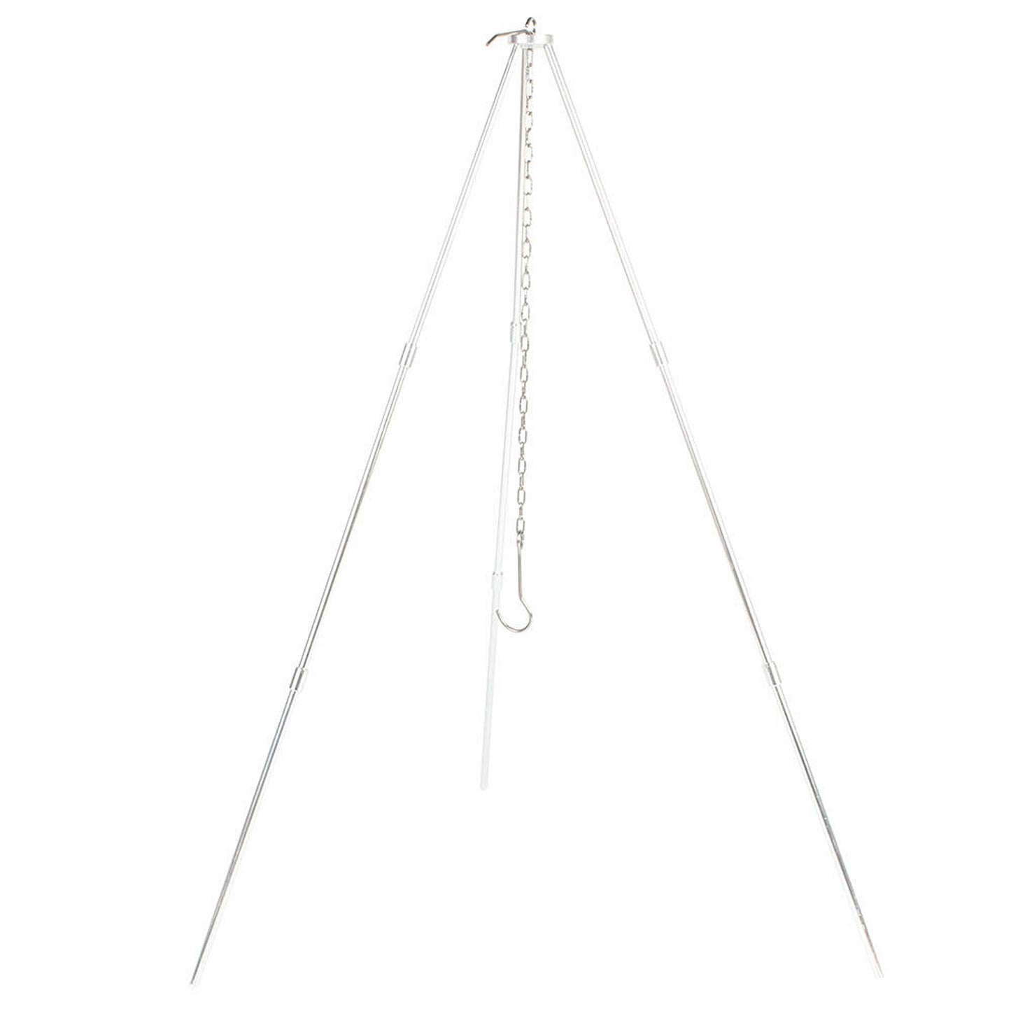 Cast Iron Camping Tripod for Outdoor Cooking over Campfire