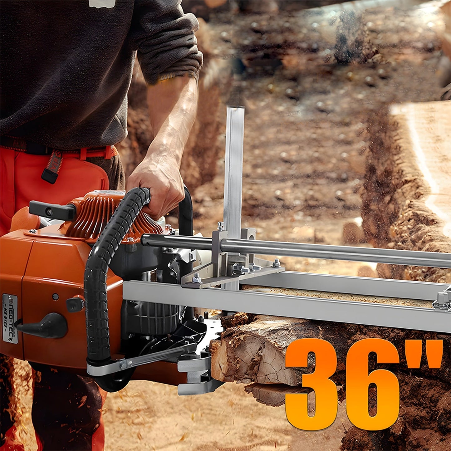 Chainsaw Mill Woodworking Tool for Carpentry Fits Various Bar Saws