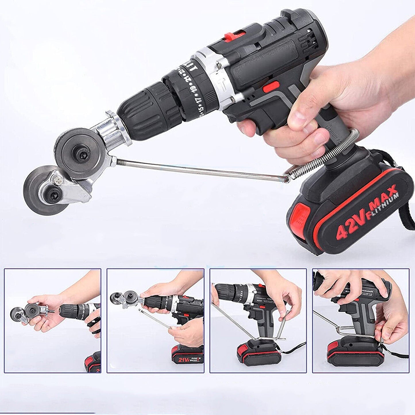 Electric Drill Plate Cutter Shears Attachment for Metal Cutting