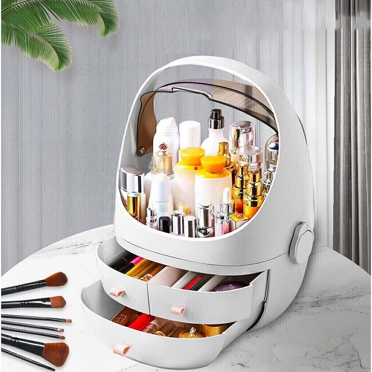 Makeup Organizer Box Cosmetic Storage Case with Jewelry Lipstick Drawer