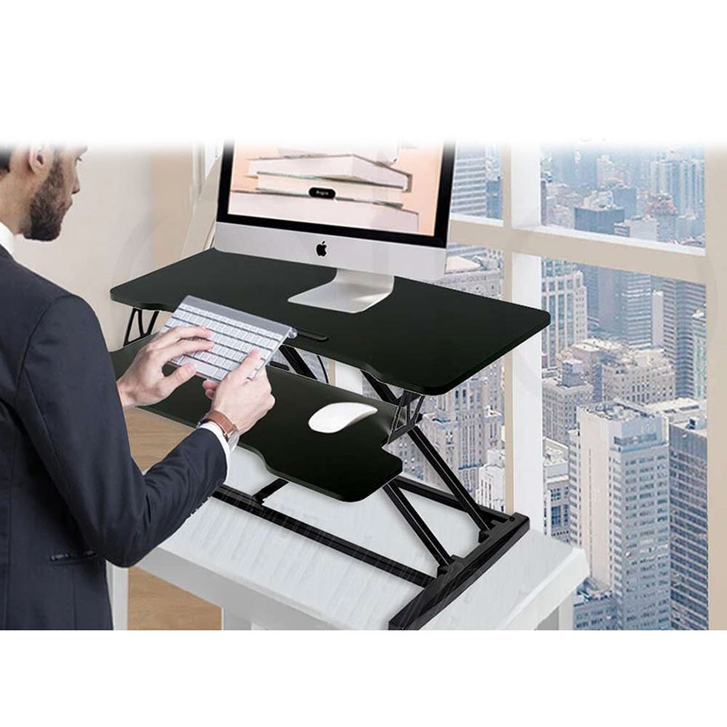 Adjustable Stand Up Desk Laptop Riser Convertible Sit Stand Workstation