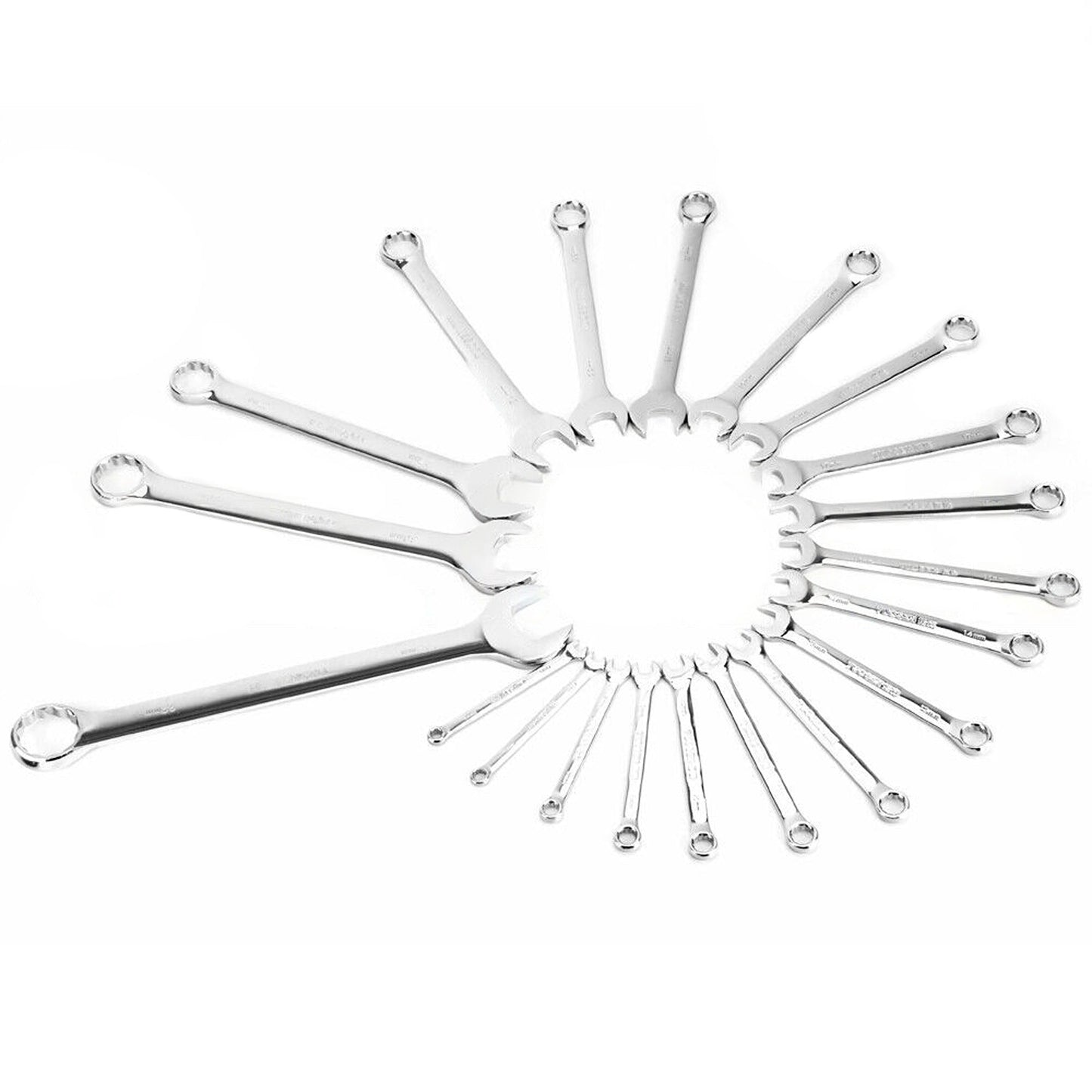 20pcs Metric Wrench Set with Spanner Open Ring End CRV Rolling Bag