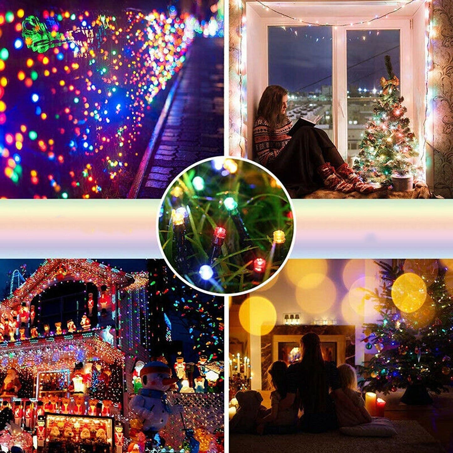 Waterproof Outdoor Solar Fairy String Lights 100 to 500 LEDs 8 Modes