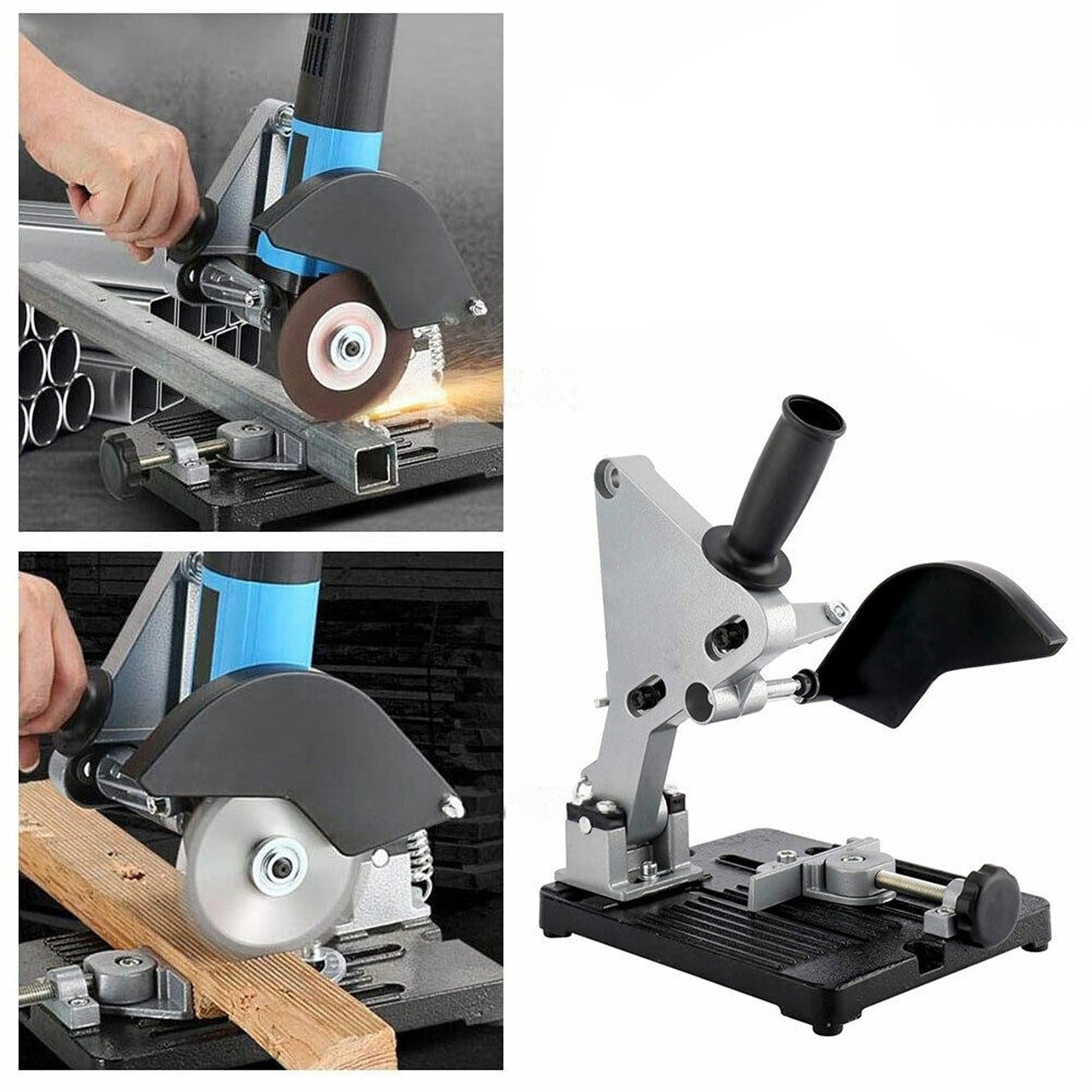 Angle Grinder Stand 100mm and 125mm Turns Grinder Into Mini Cut Off Saw