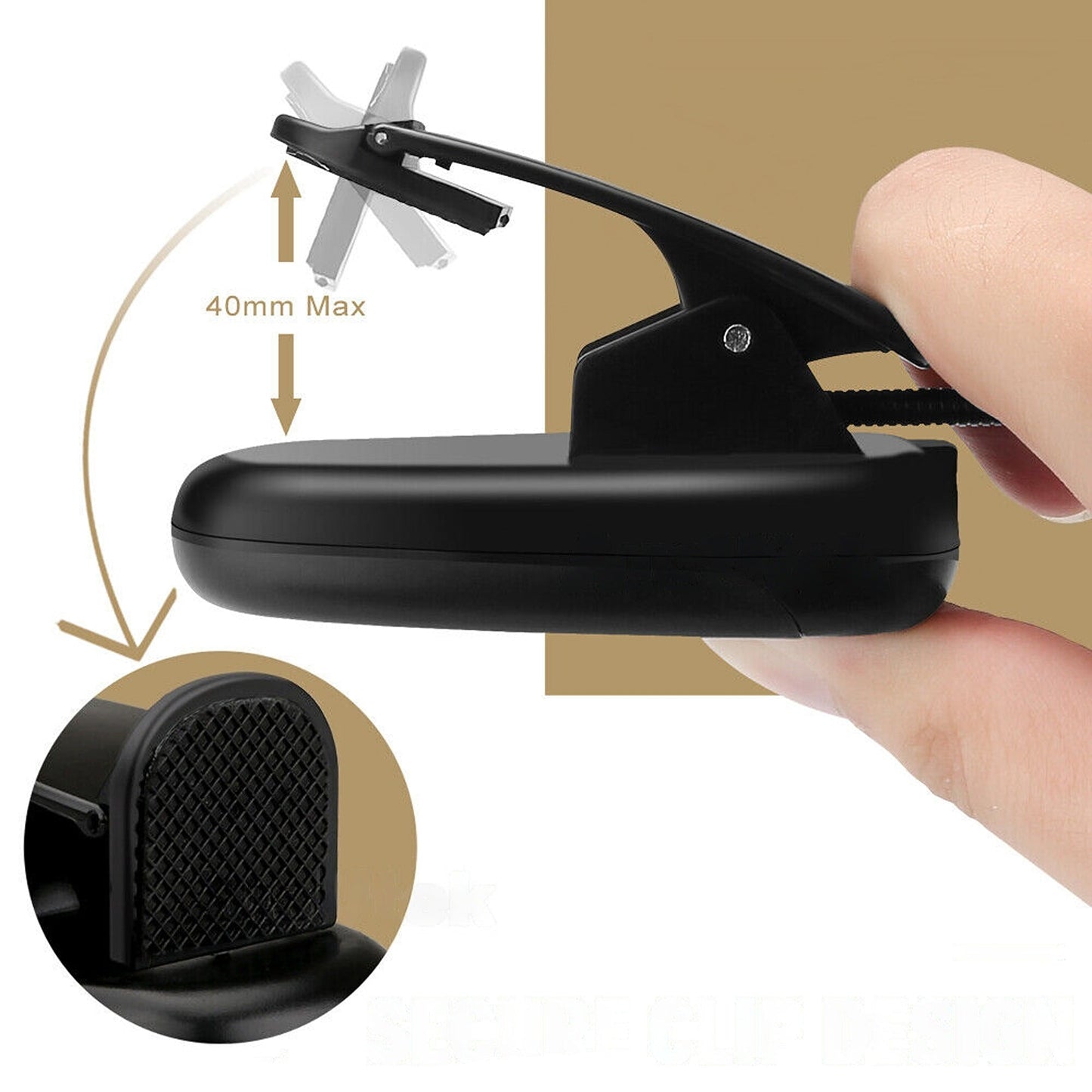 Rechargeable LED Book Light with Clip for Reading 3-Level Brightness