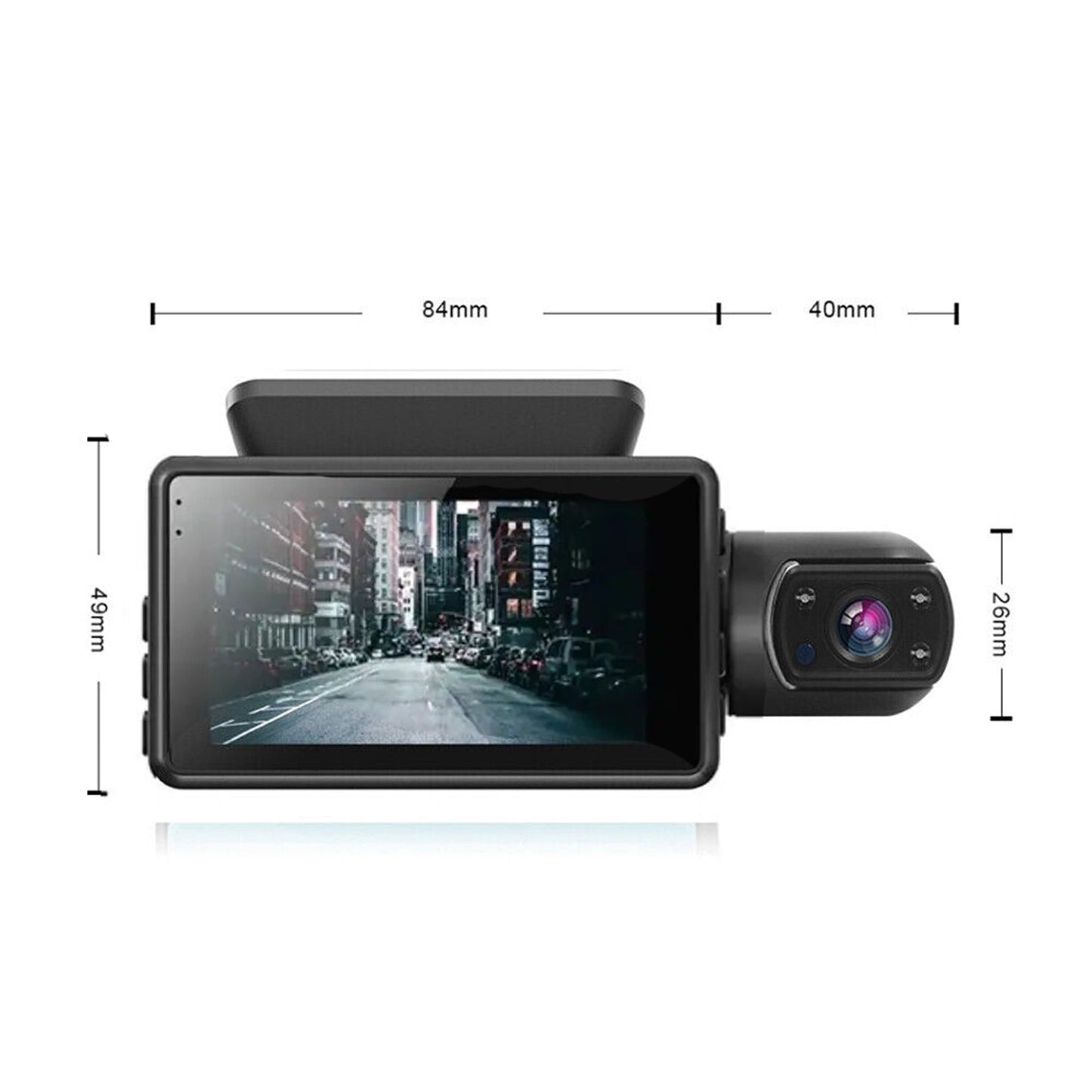1080P Dash Cam Dual Lens Video Recorder Front Camera
