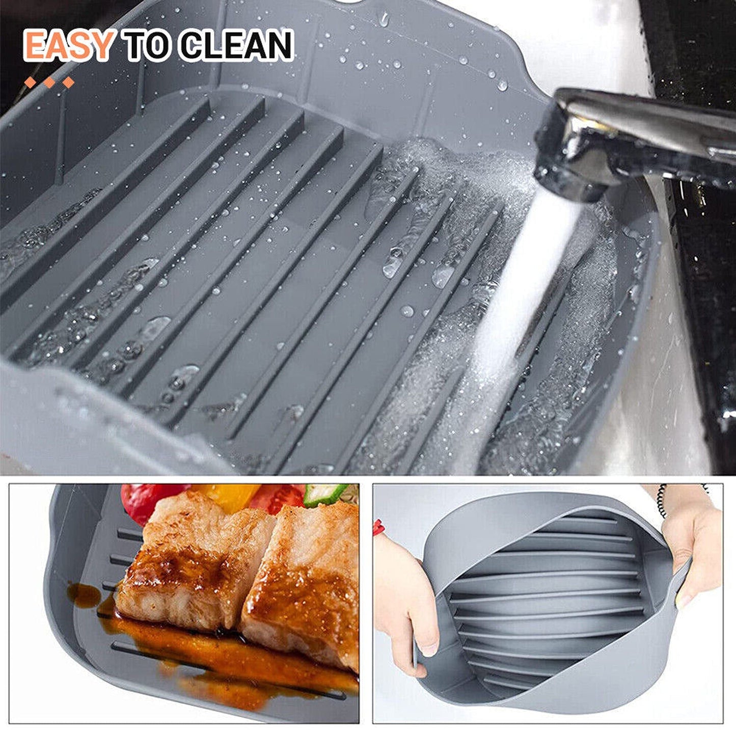 Reusable Silicone Basket Liner for Air Fryers Non-Stick Baking and Cooking Mat