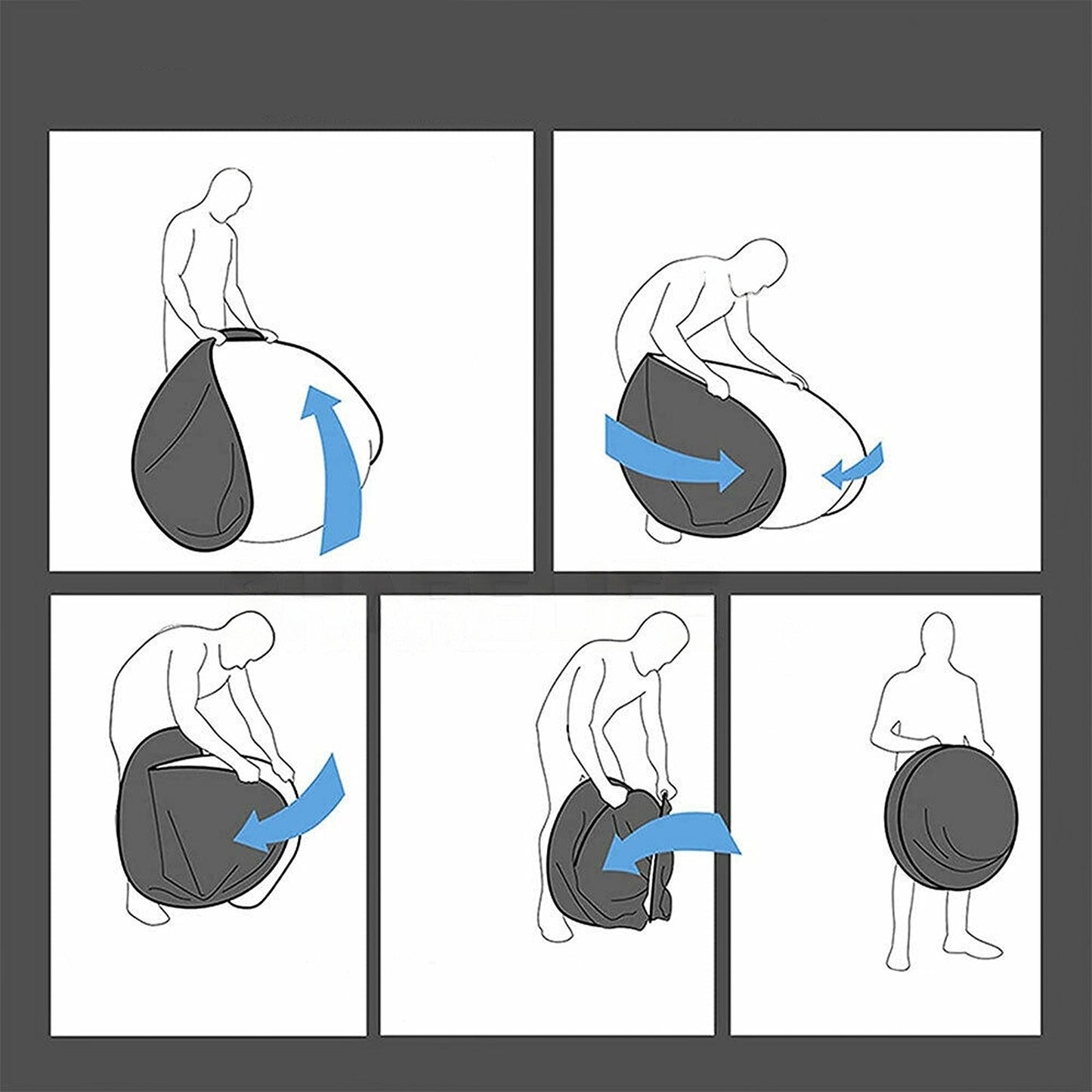 Portable Twitch Streaming Green Screen Large Pop-Up Round Background