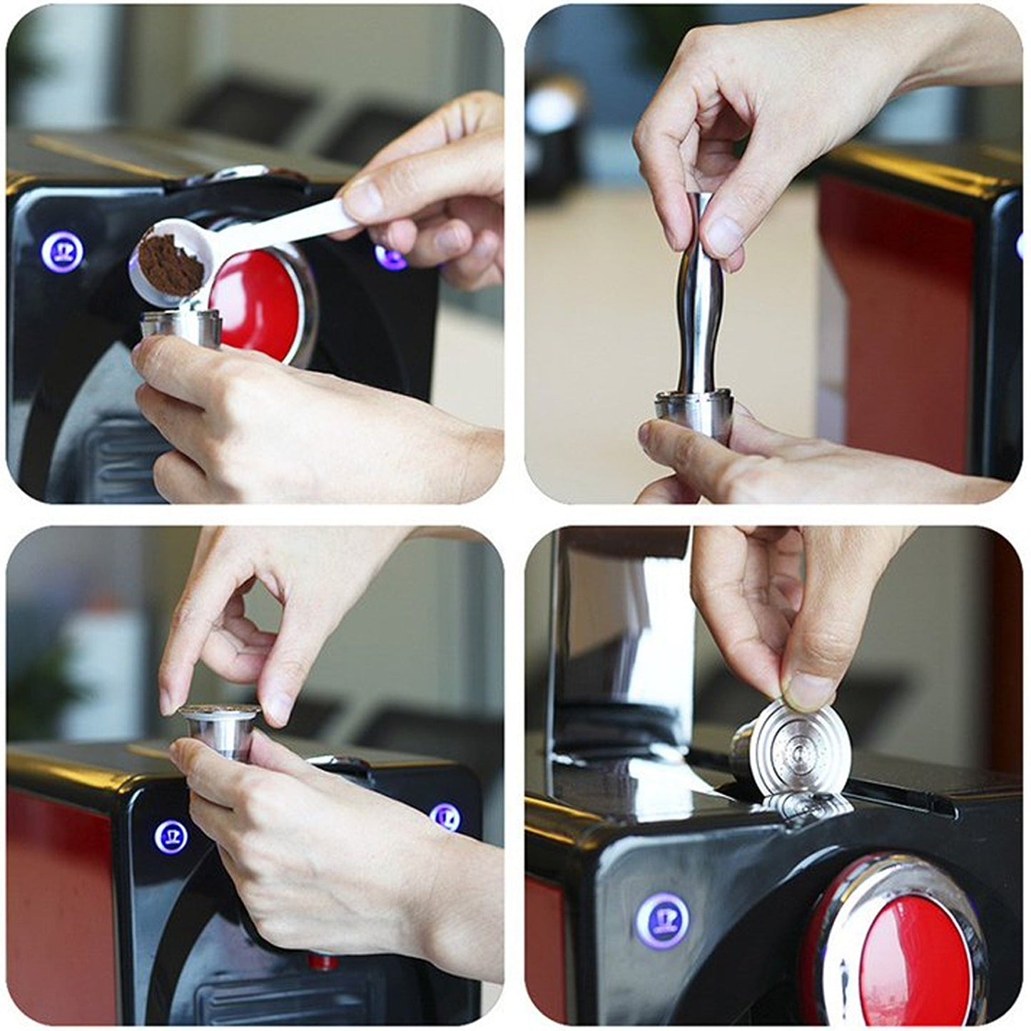 Refillable Coffee Capsule Stainless Steel Pods For Nespresso