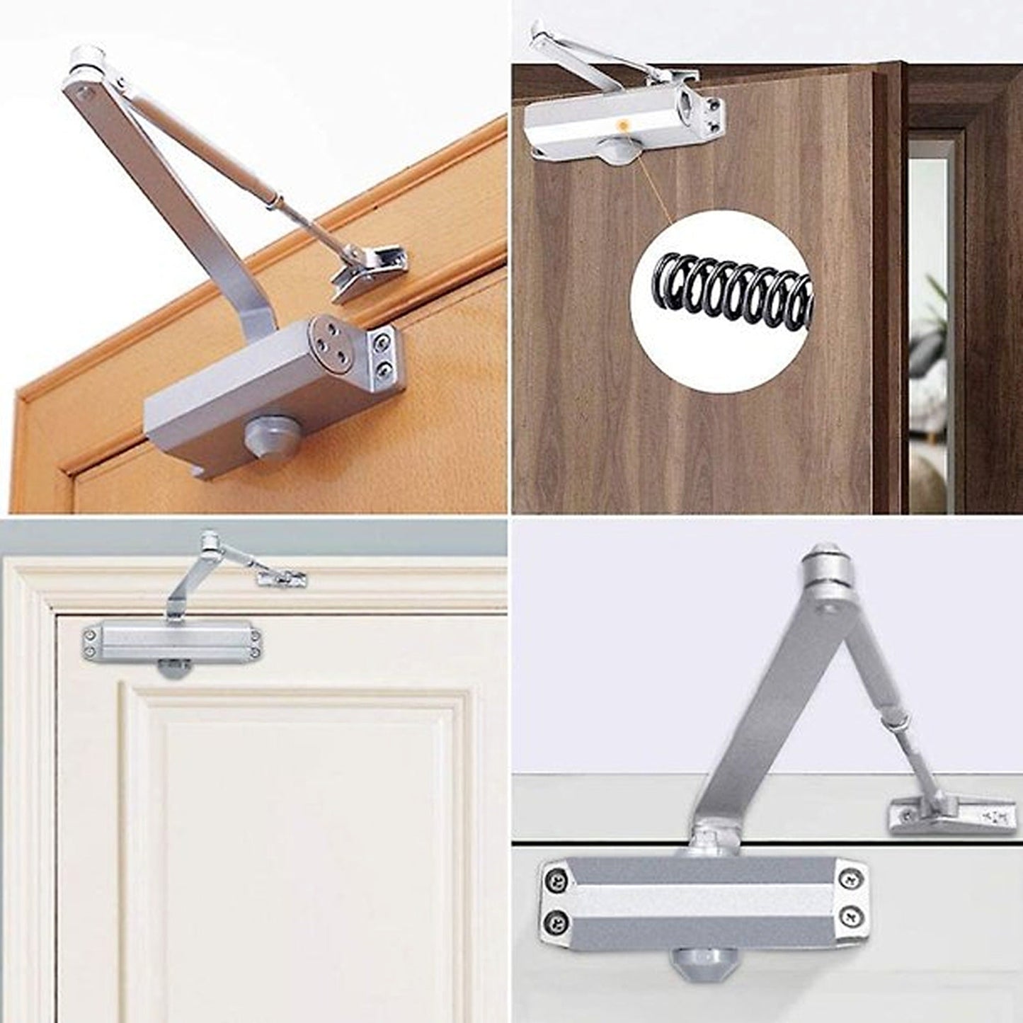 Hydraulic Light Door Automatic Closer Adjustable for 25-80KG Doors