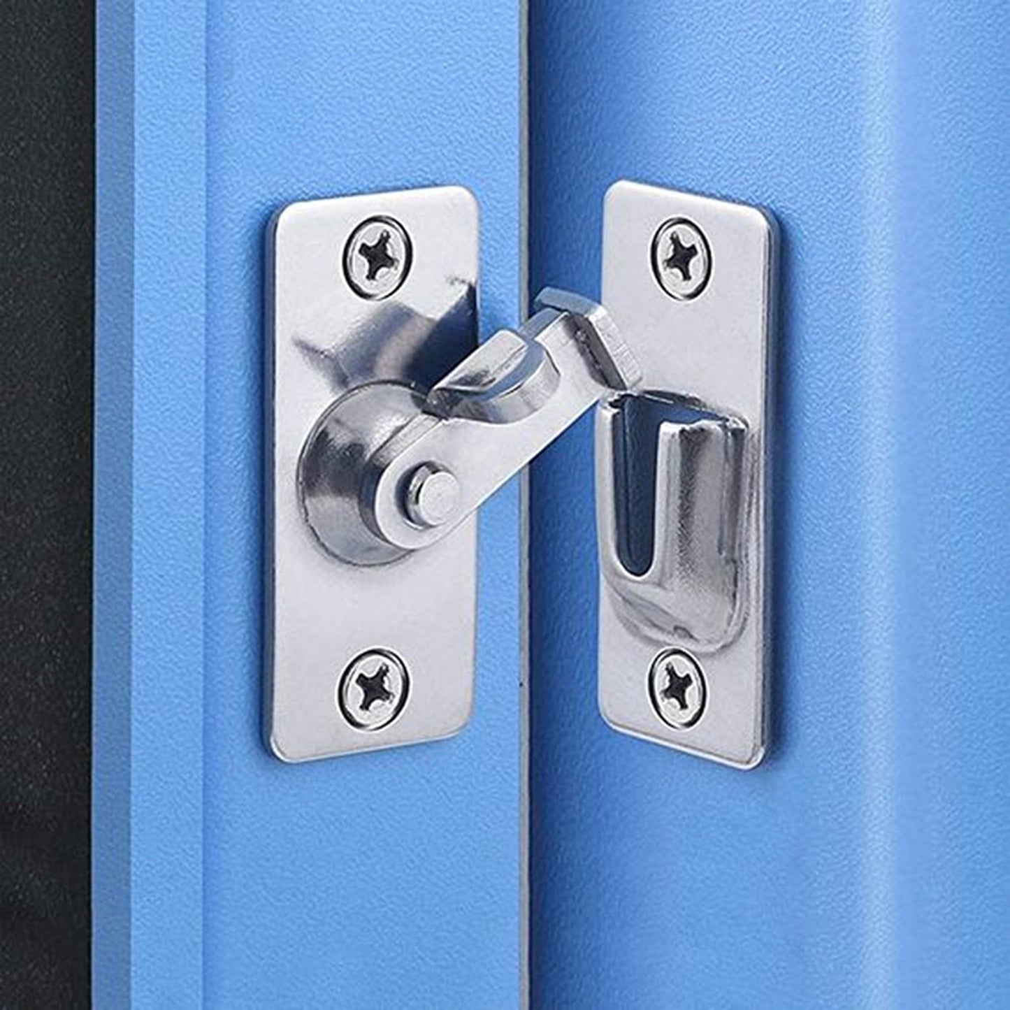 Sliding Door Lock Stainless Steel Right Angle Safety Latch