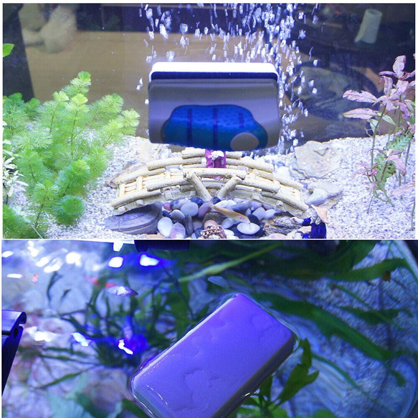 Aquatic Algae Glass Cleaner Magnetic Fish Tank Cleaning Brush