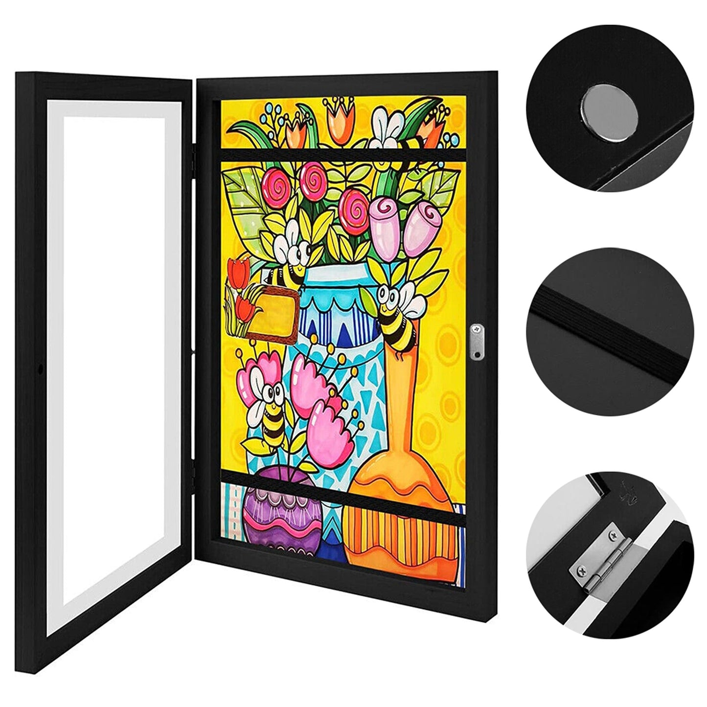 Wooden Art Display Frames Holds 150 Pictures for Art Projects