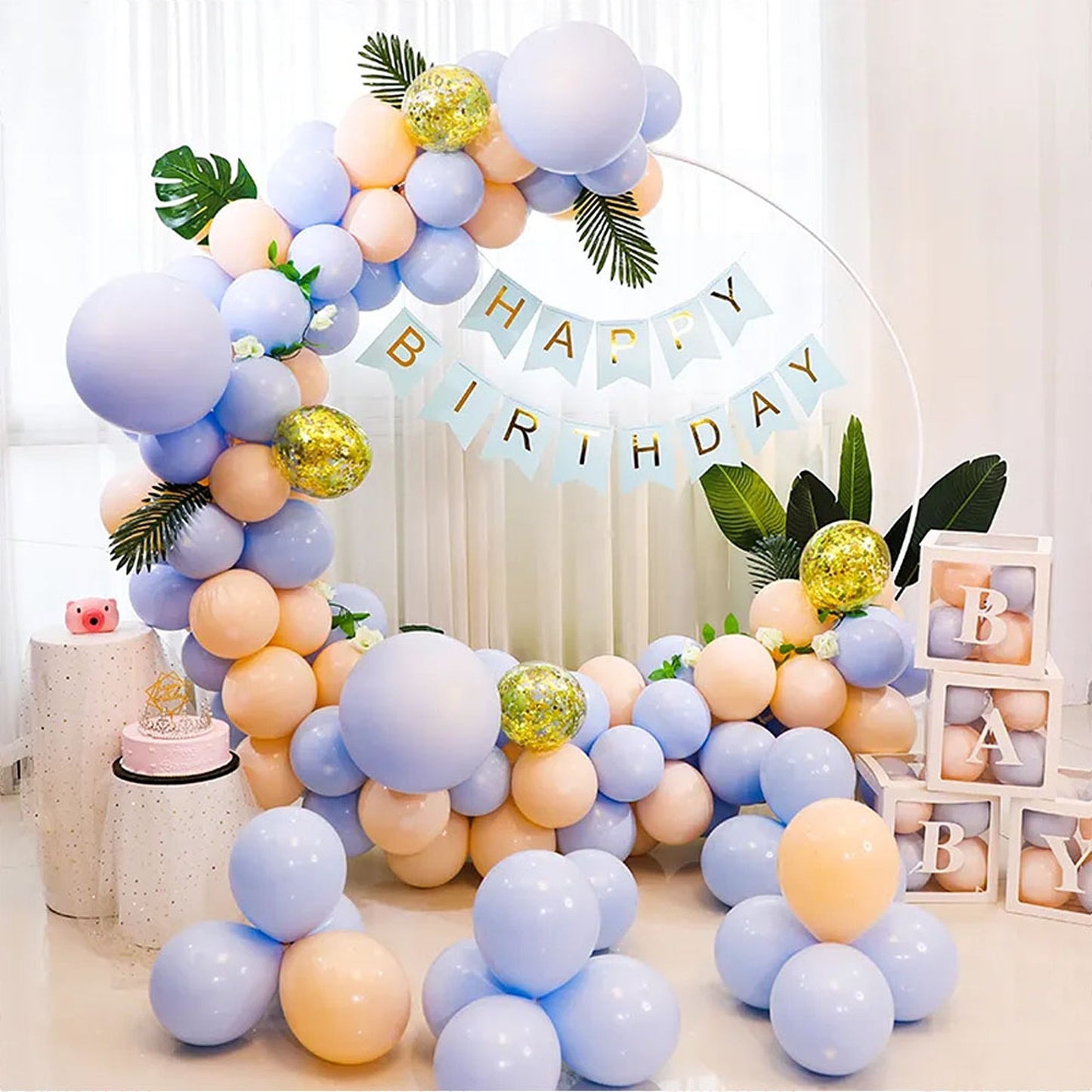 2M Round Circle Wedding Arch with Flower Display Hoop