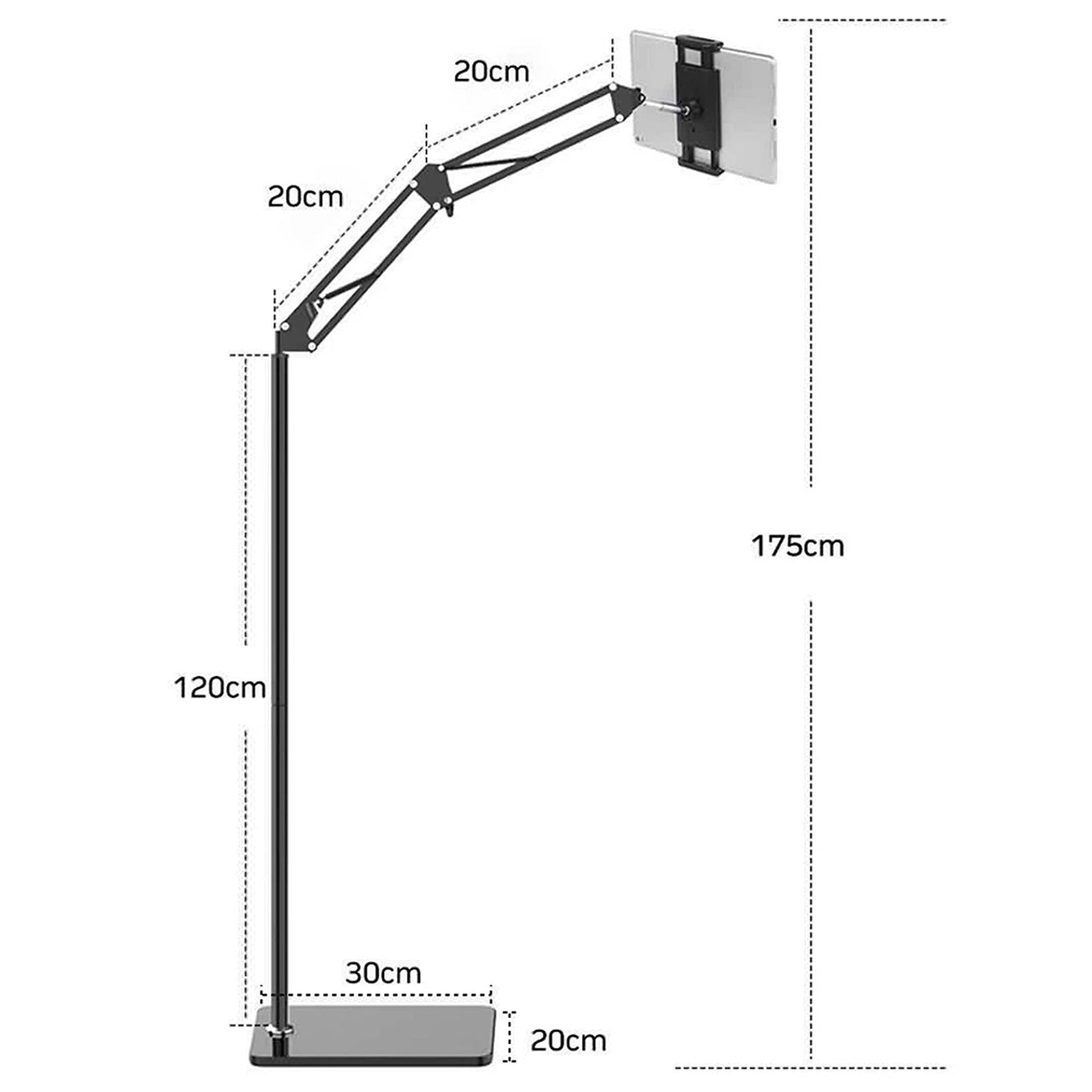 Adjustable Bed Stand Clip Holder For iPad iPhone Tablet