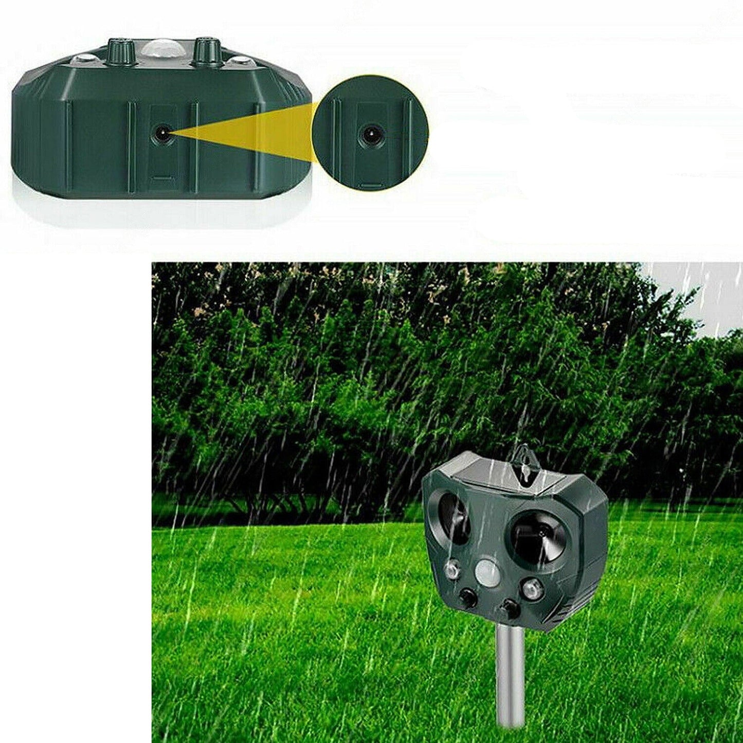 Solar Powered Animal Repeller for Birds Rats and Possums with Motion Sensor