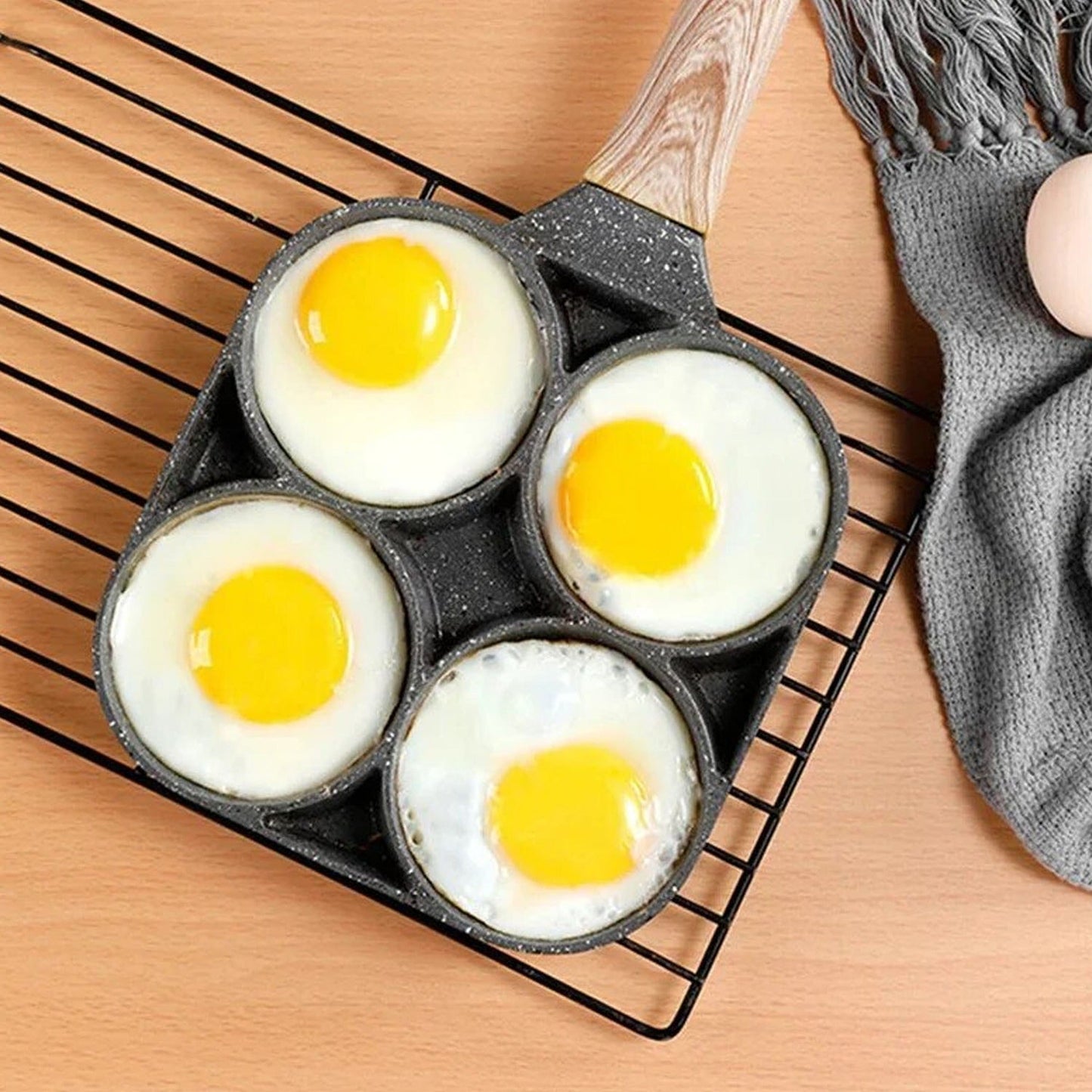 Non-Stick 4 Cup Breakfast Egg Pancake Cooking Pan