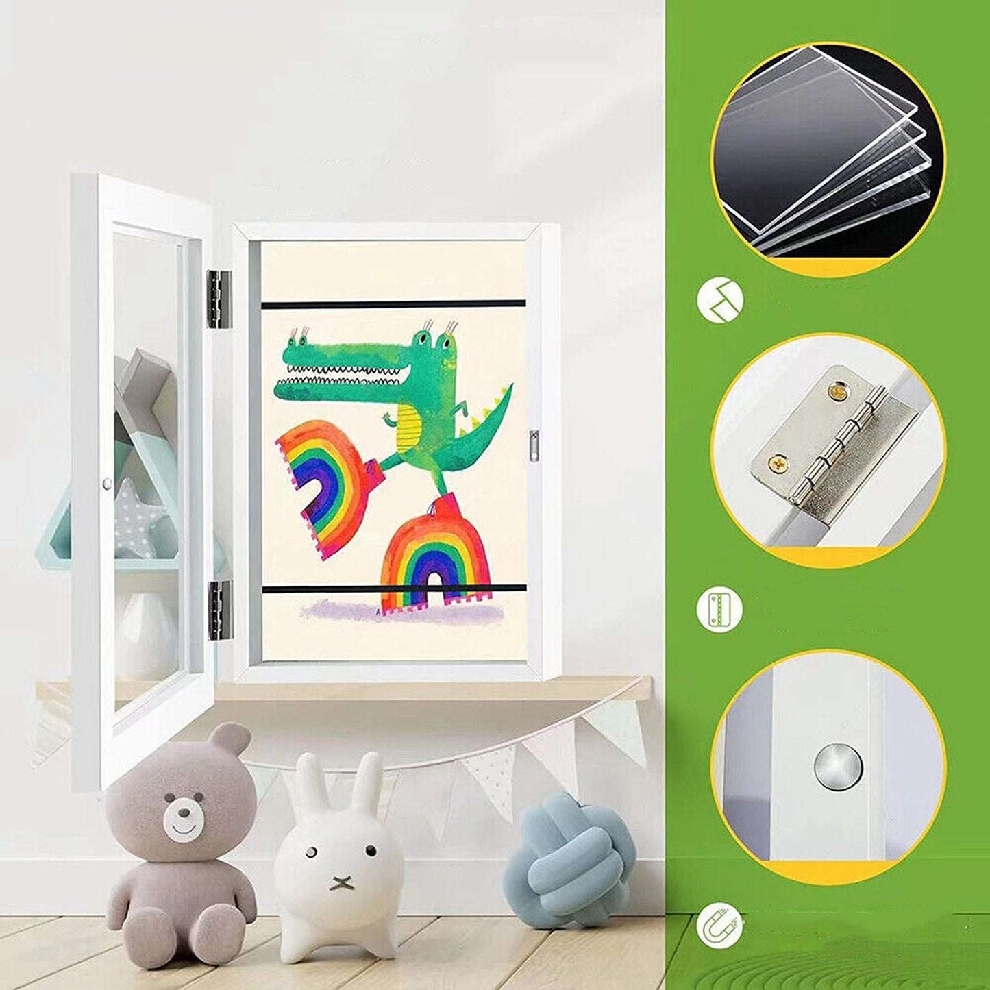 Wooden Picture Frame for Displaying Up to 150 Artworks