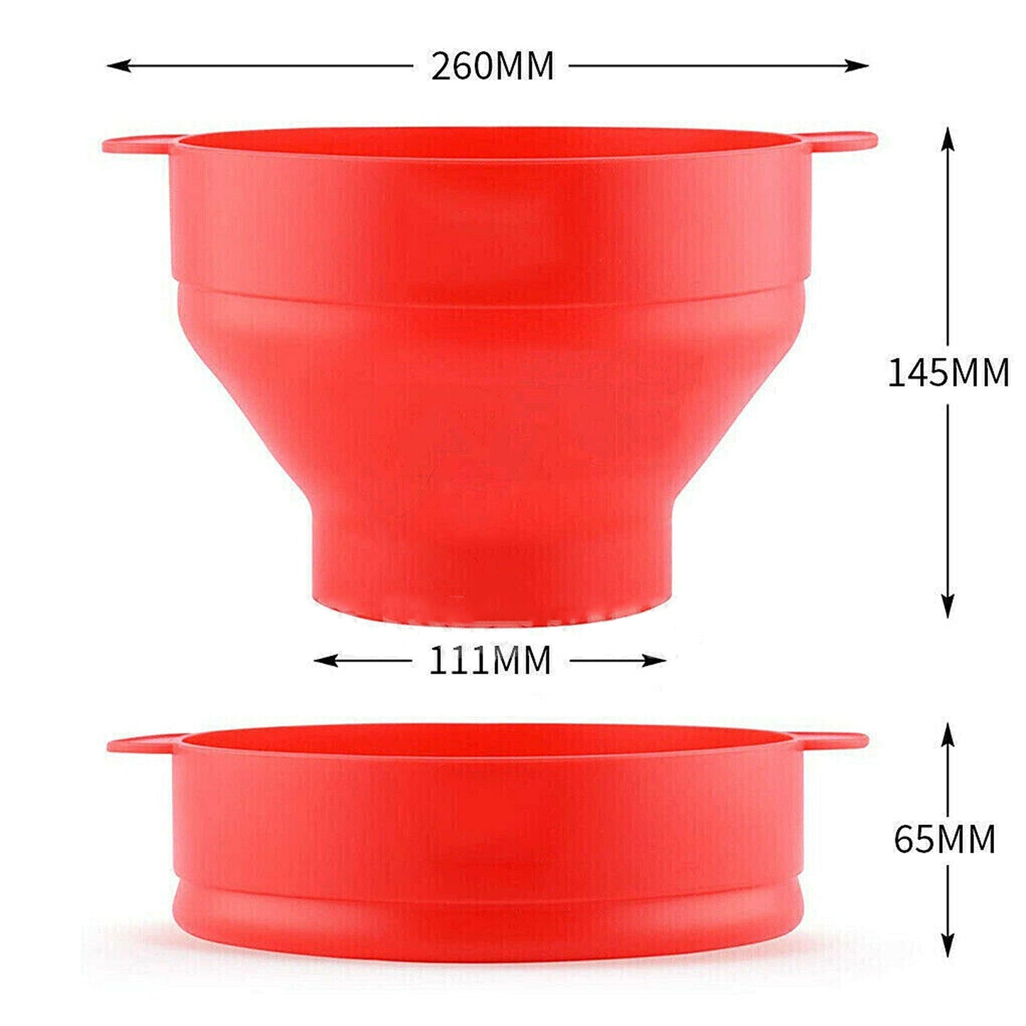 Microwave Popcorn Maker in Collapsible Silicone Bowl