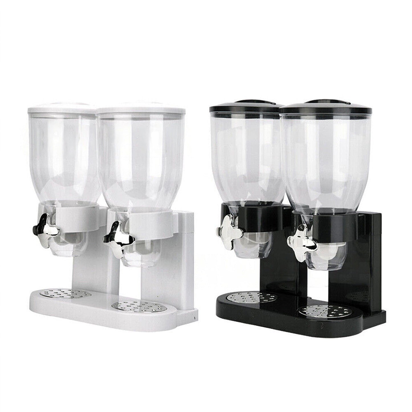 Convenient Double Cereal Dispenser for Dry Foods Storage Containers