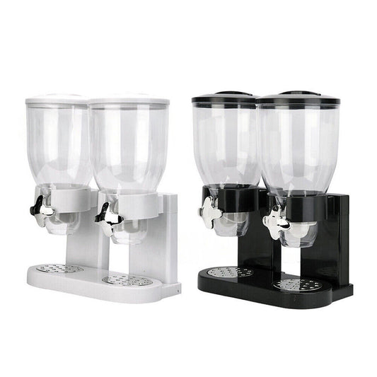 Convenient Double Cereal Dispenser for Dry Foods Storage Containers