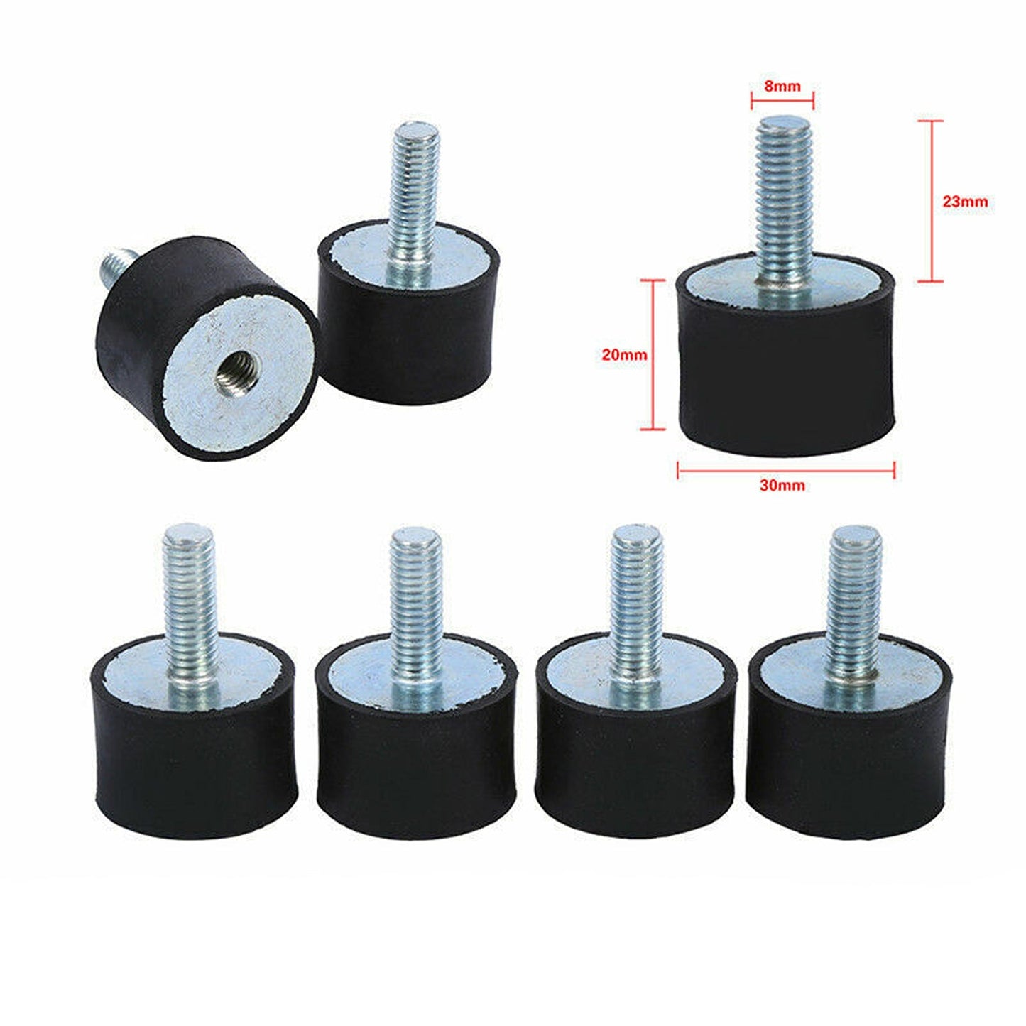 4pcs M8 Rubber Anti Vibration Isolator Mounts for Car Bobbin