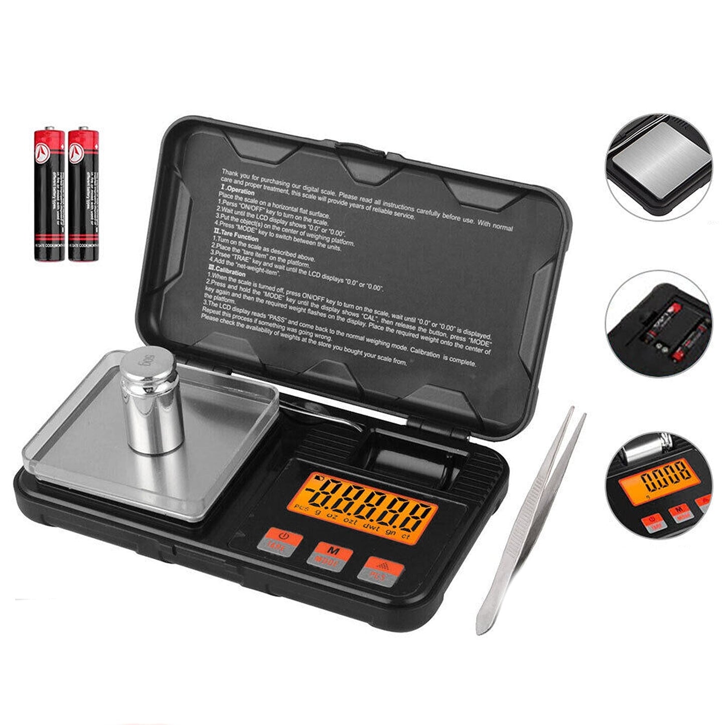 Pocket Digital Scales for Weighing Gold and Jewellery 50g Capacity