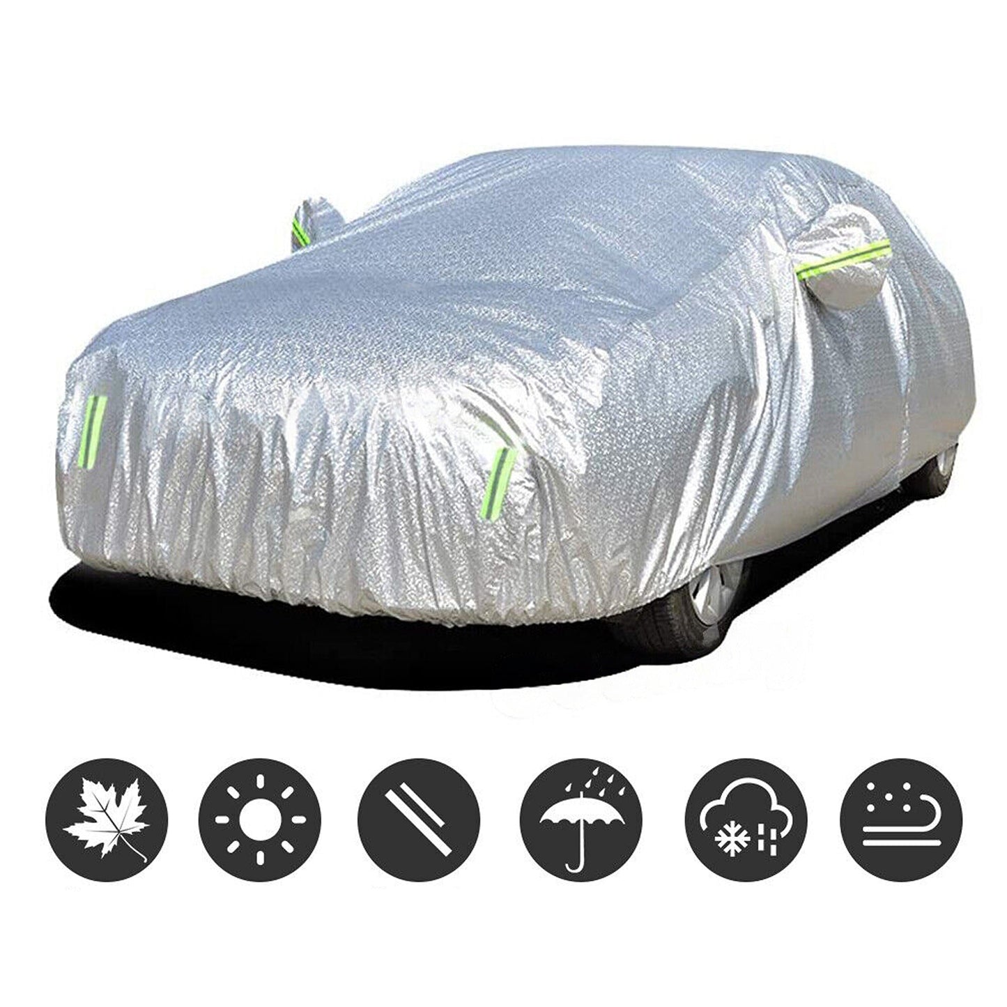 Double Thick Waterproof Outdoor Car Cover Large Aluminum 3XXL