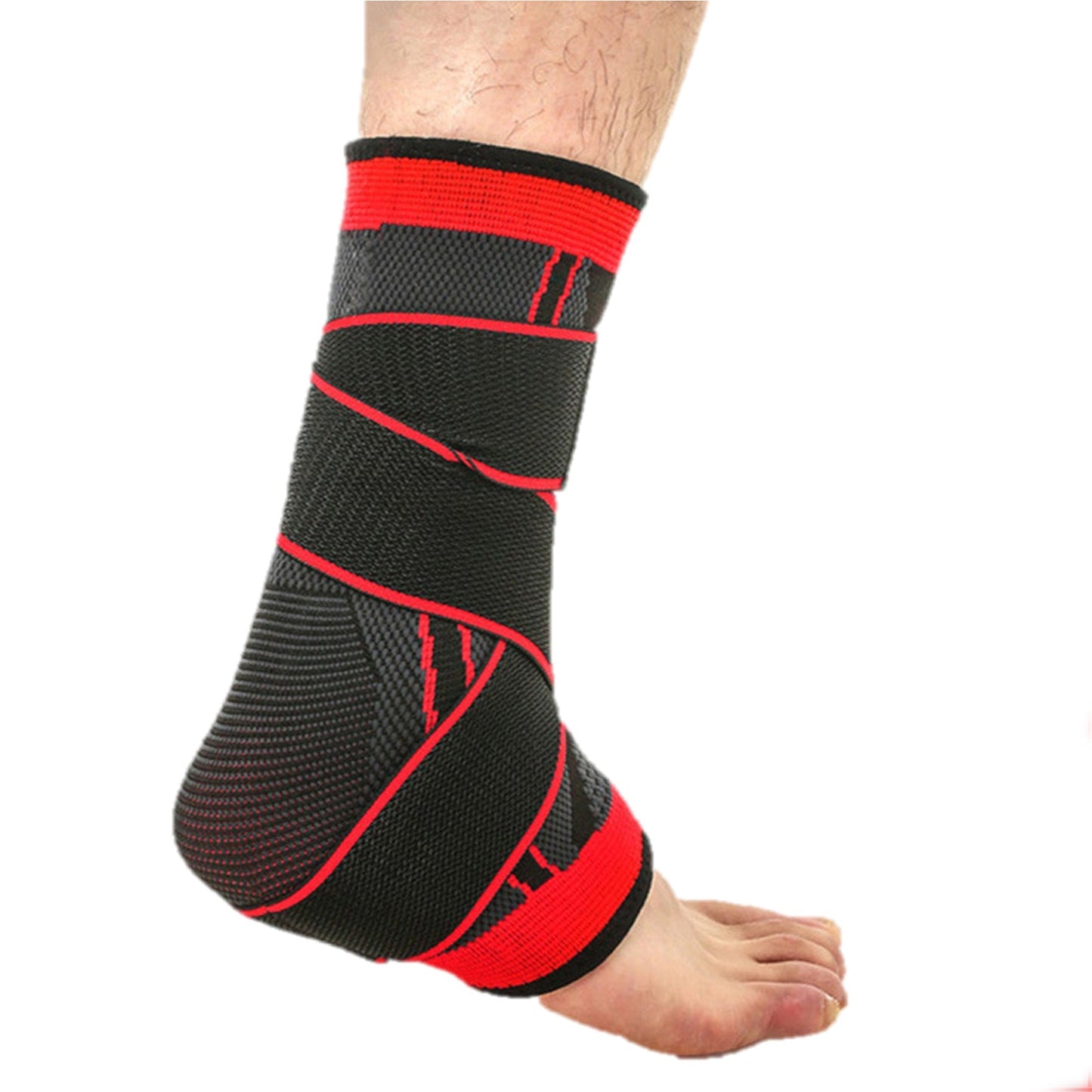 Heel Ankle Support Brace Adjustable Compression Foot Protector Strap