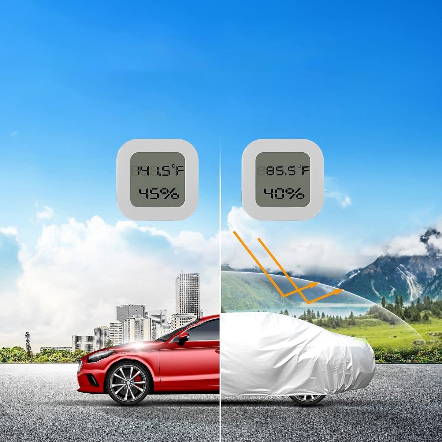 Premium 6-Layer Sedan Car Cover Waterproof UV and Hail Resistant