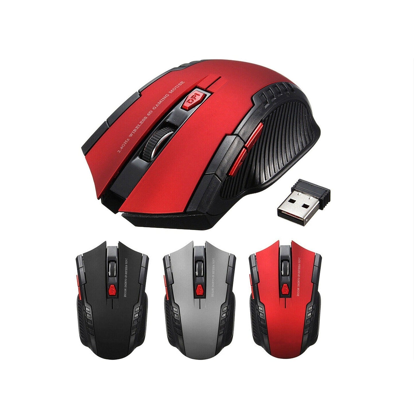 Ergonomic Wireless Gaming Mouse for Laptop and PC USB Optical