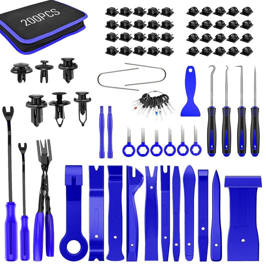 200-Piece Trim Removal Tool Kit Plastic Fastener and Panel Removal Tools