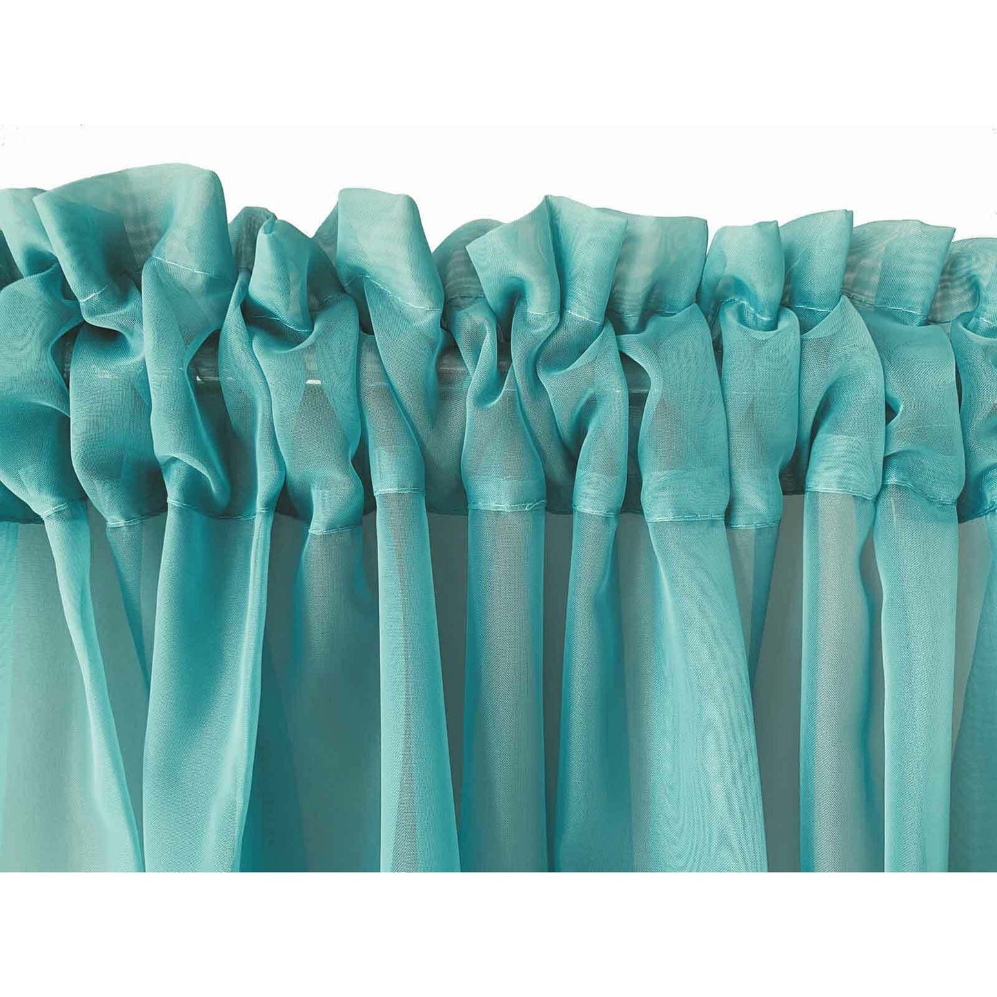 Organza Voile Sheer Curtain with Rod Pocket for Window Draping