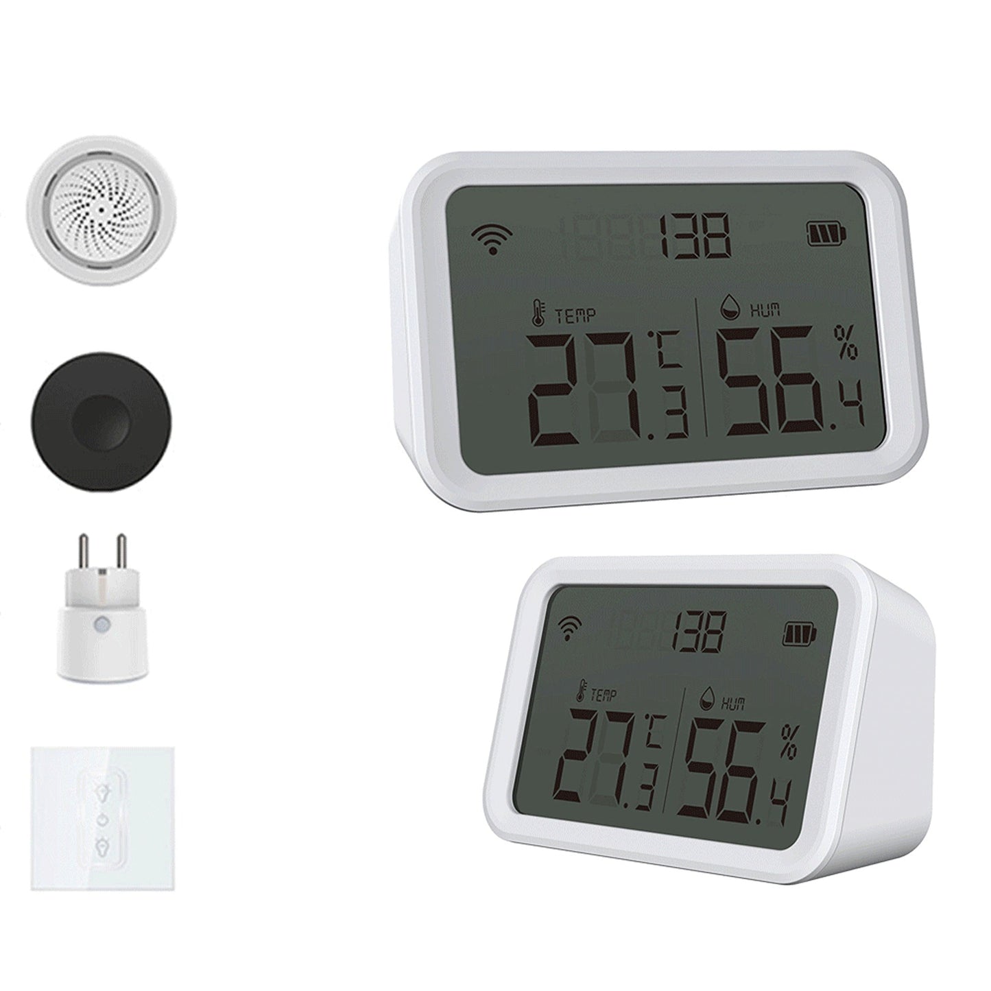 Temperature Humidity Sensor Hub Smart LCD Thermometer Gateway