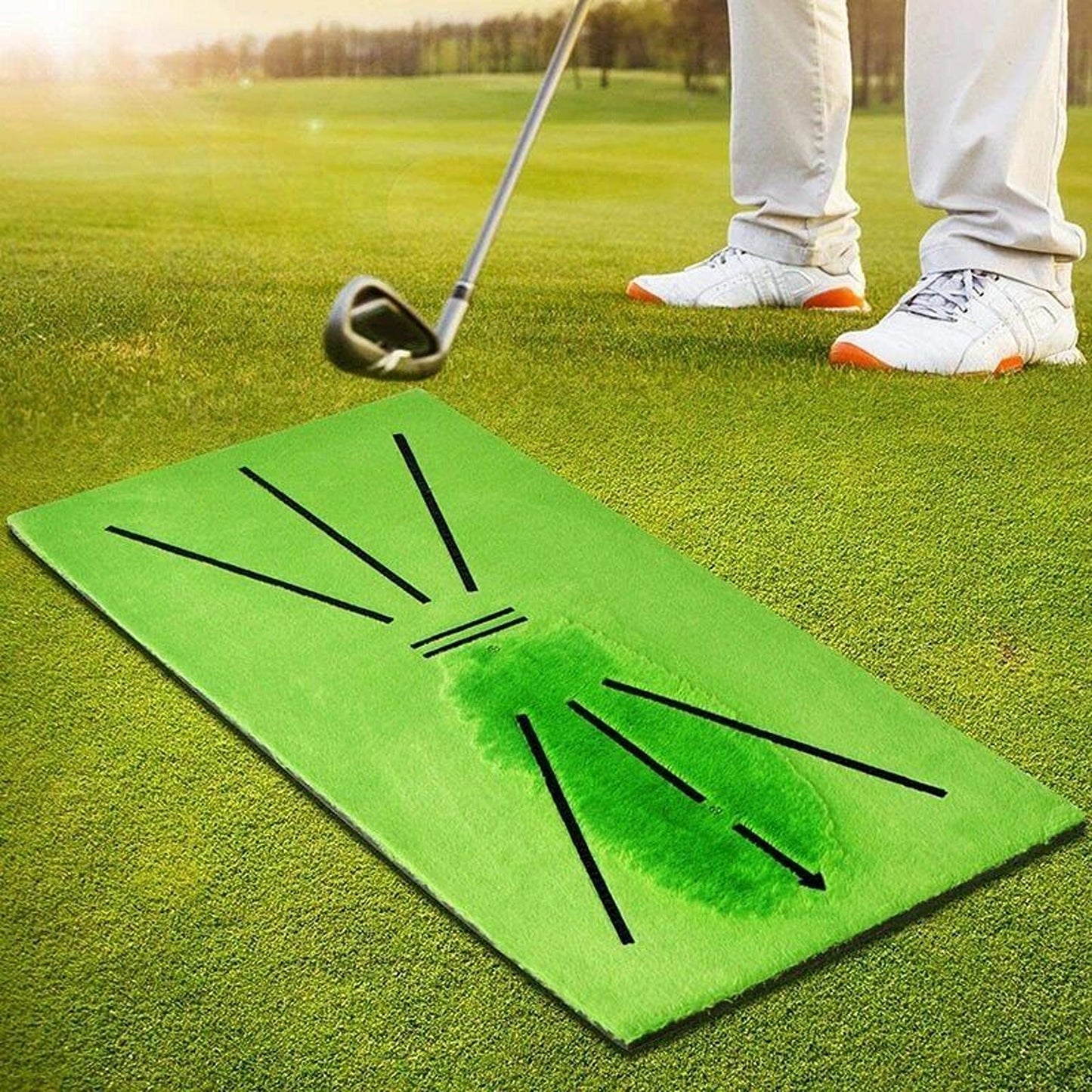 1 Set Golf Training Mat Set for Swing Detection Practice