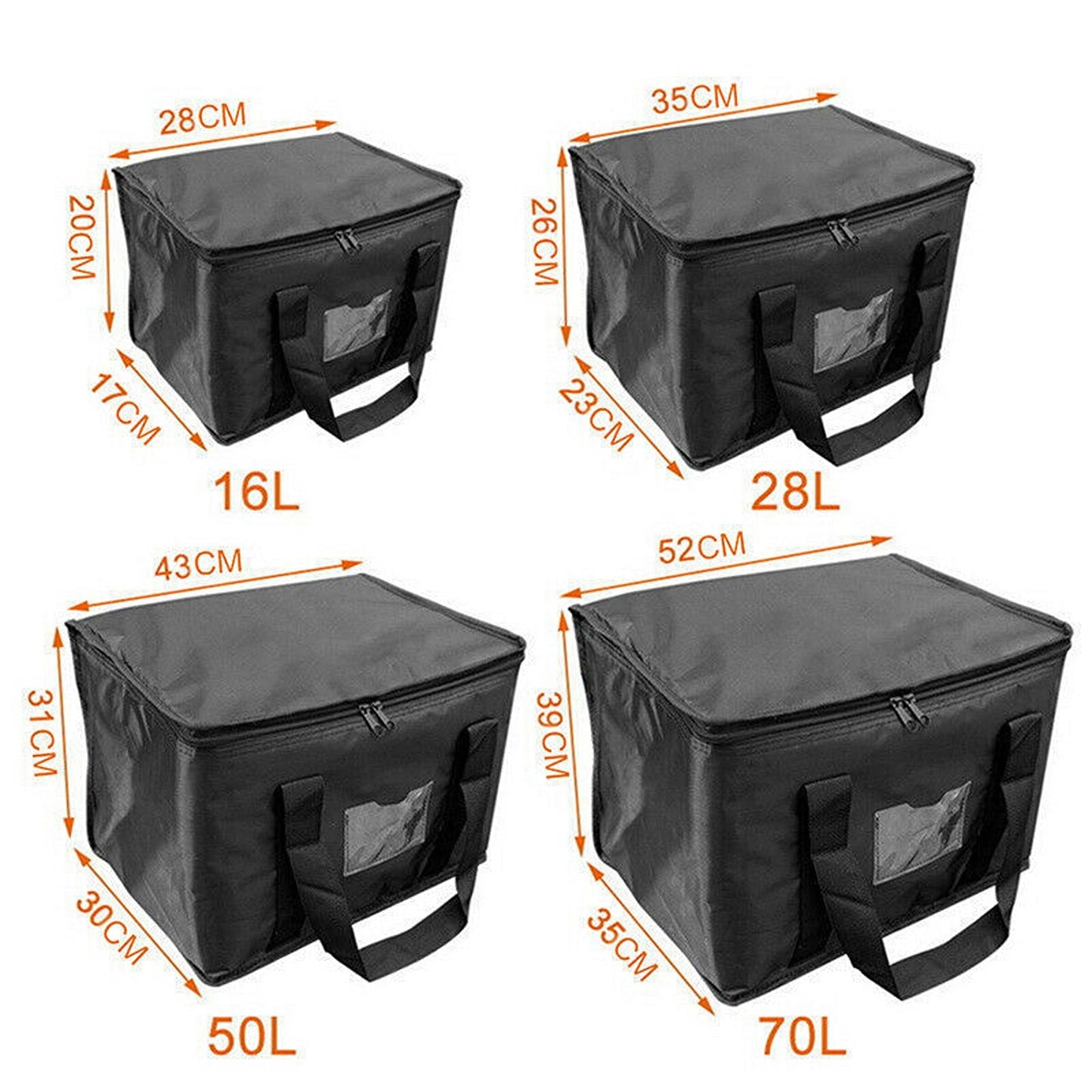 Insulated Thermal Pizza Bag Hot Cold Food Delivery Carrying Case