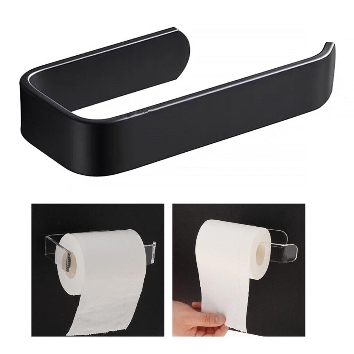 Wall-Mounted Bathroom Towel and Toilet Paper Holder