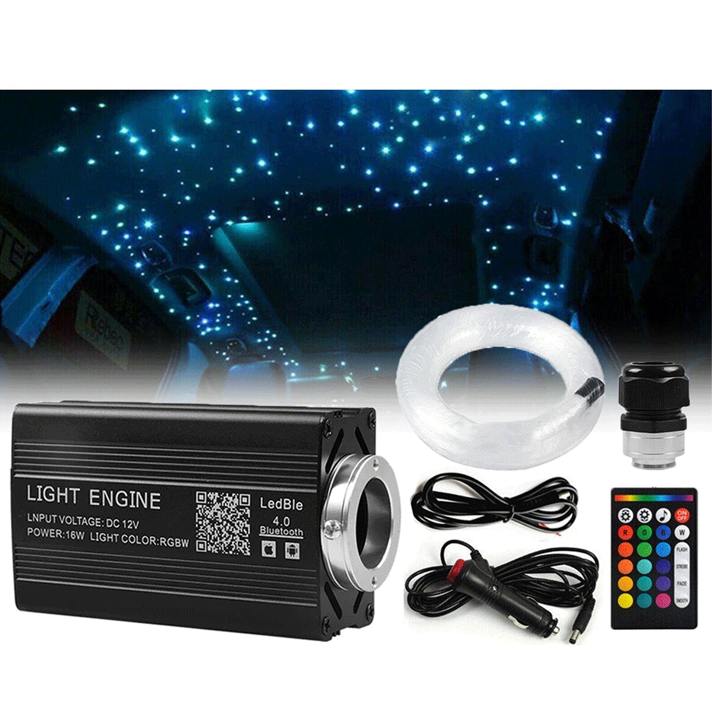 500pcs Twinkle Star Fiber Optic Car Headliner Kit with LED Lights
